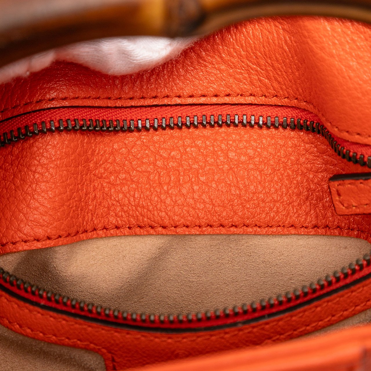 Gucci Small Leather Bamboo Diana Satchel Oranje