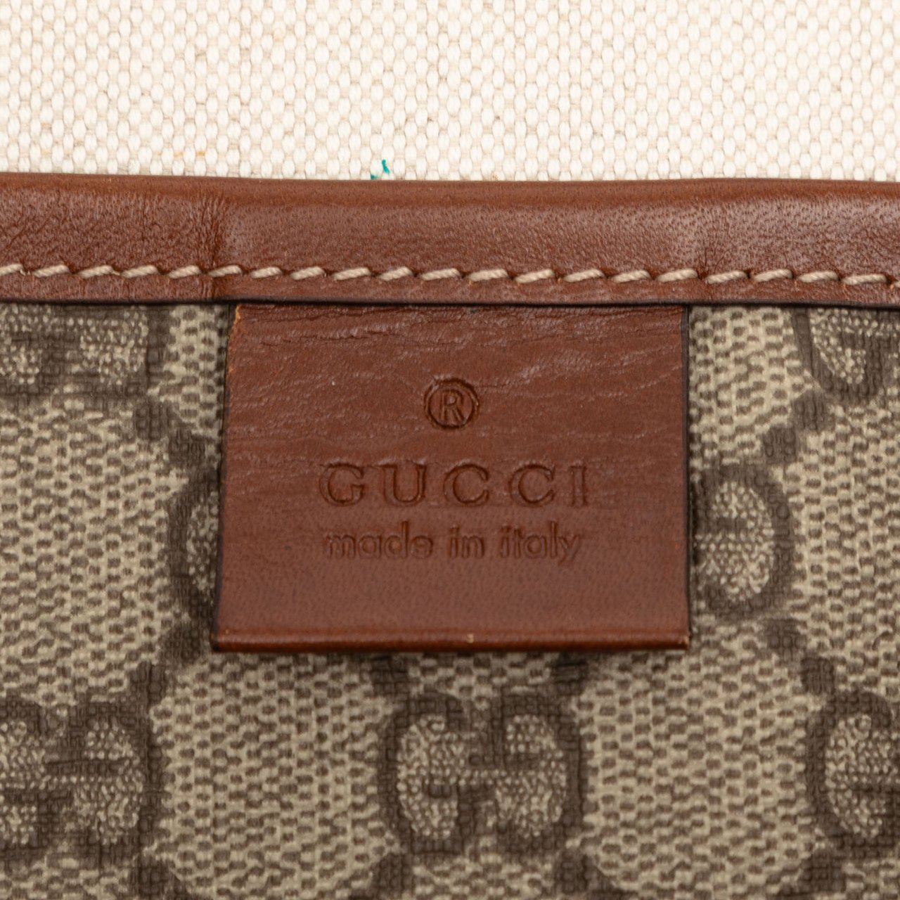 Gucci Medium GG Supreme Web Loop Tote Bruin