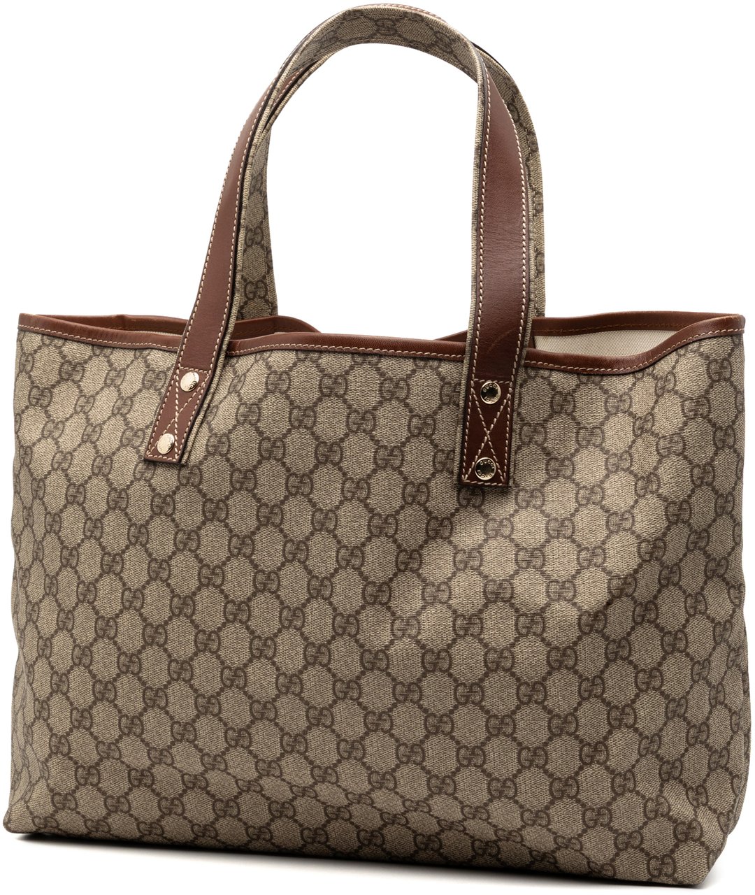 Gucci Medium GG Supreme Web Loop Tote Bruin