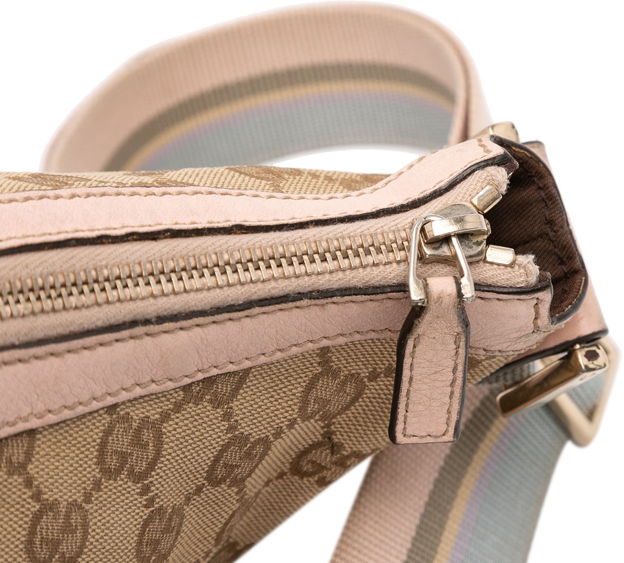 Gucci GG Canvas Web Crossbody Bruin