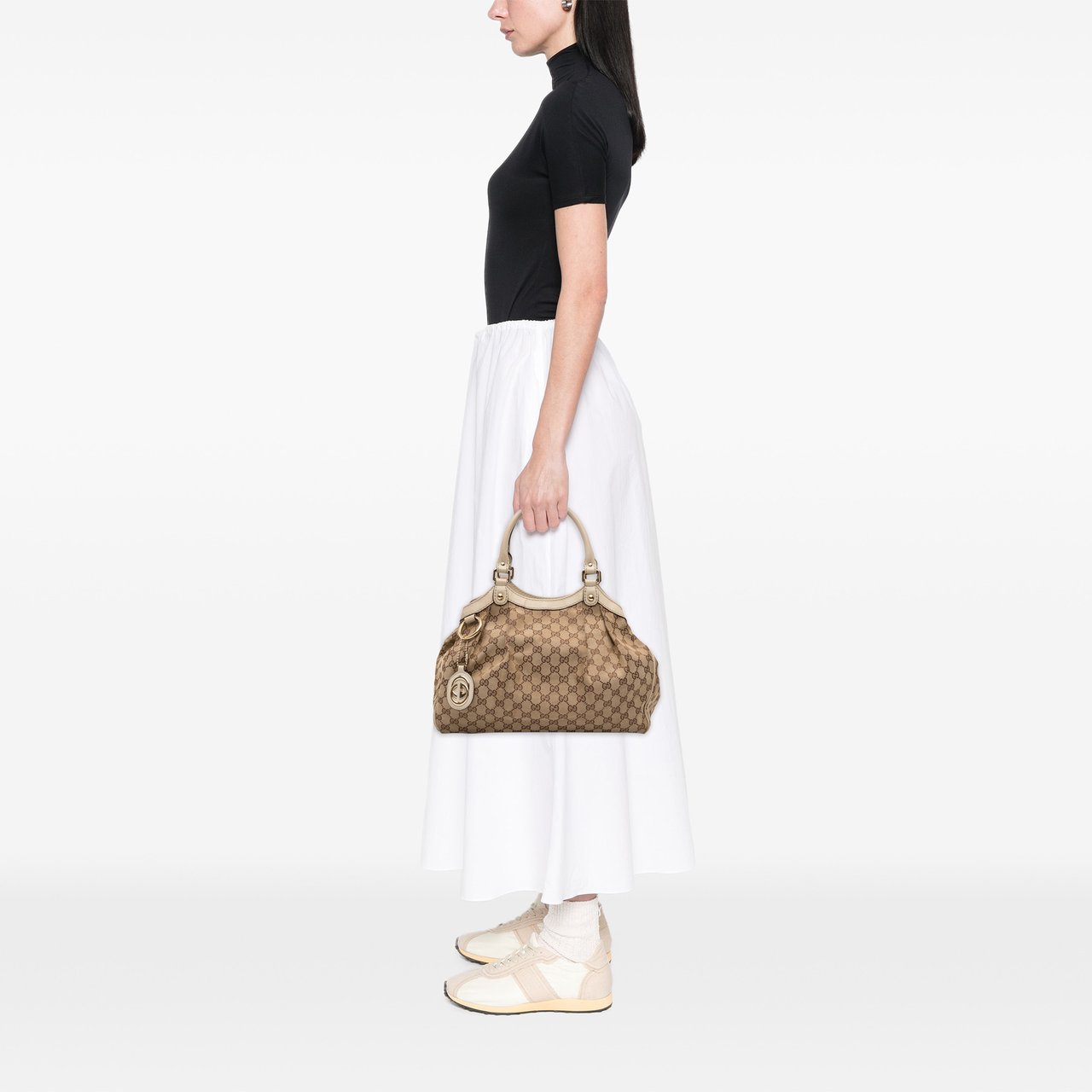 Gucci Medium GG Canvas Sukey Tote Bruin