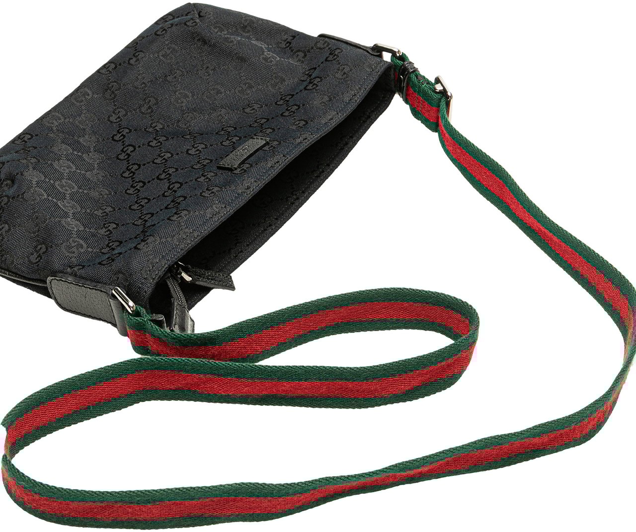 Gucci GG Canvas Web Crossbody Zwart