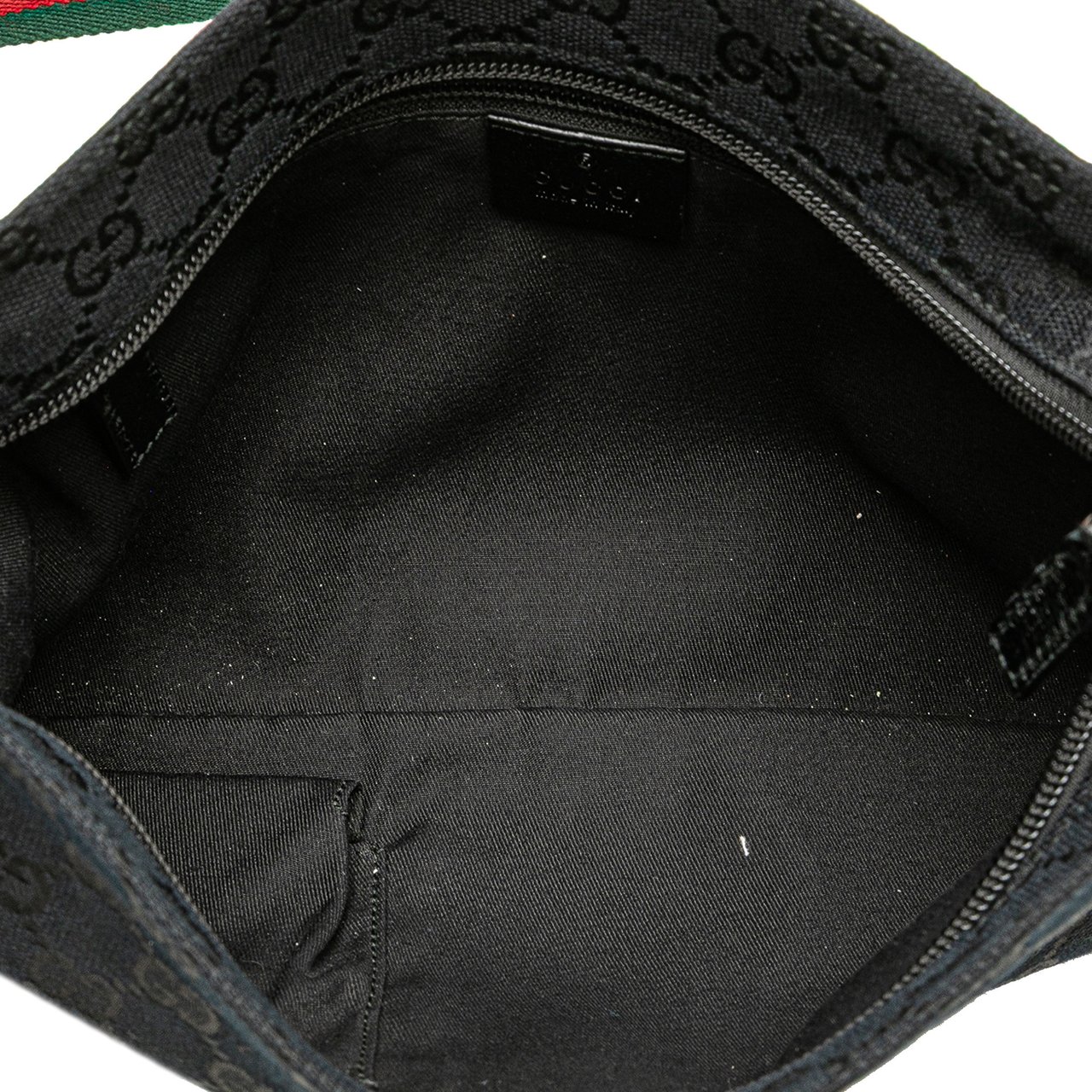 Gucci GG Canvas Web Crossbody Zwart
