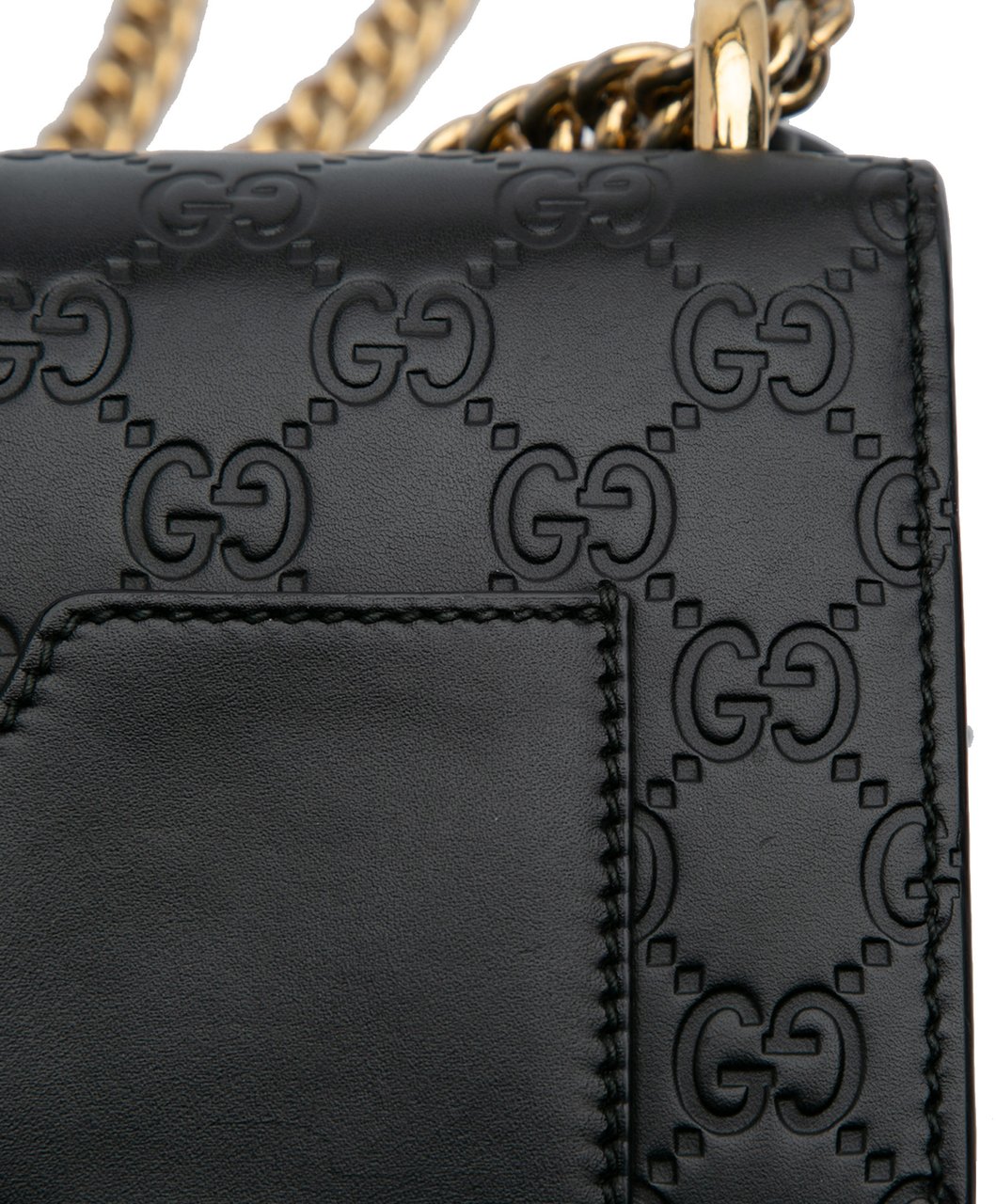 Gucci Small Guccissima Padlock Crossbody Zwart
