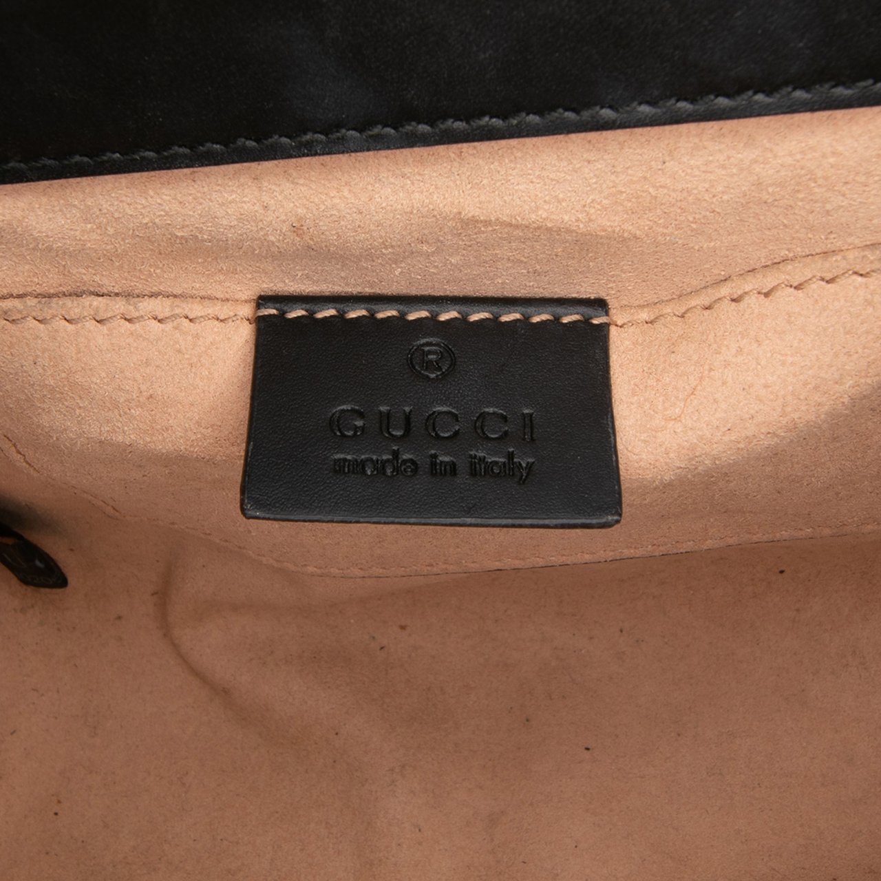 Gucci Small Guccissima Padlock Crossbody Zwart