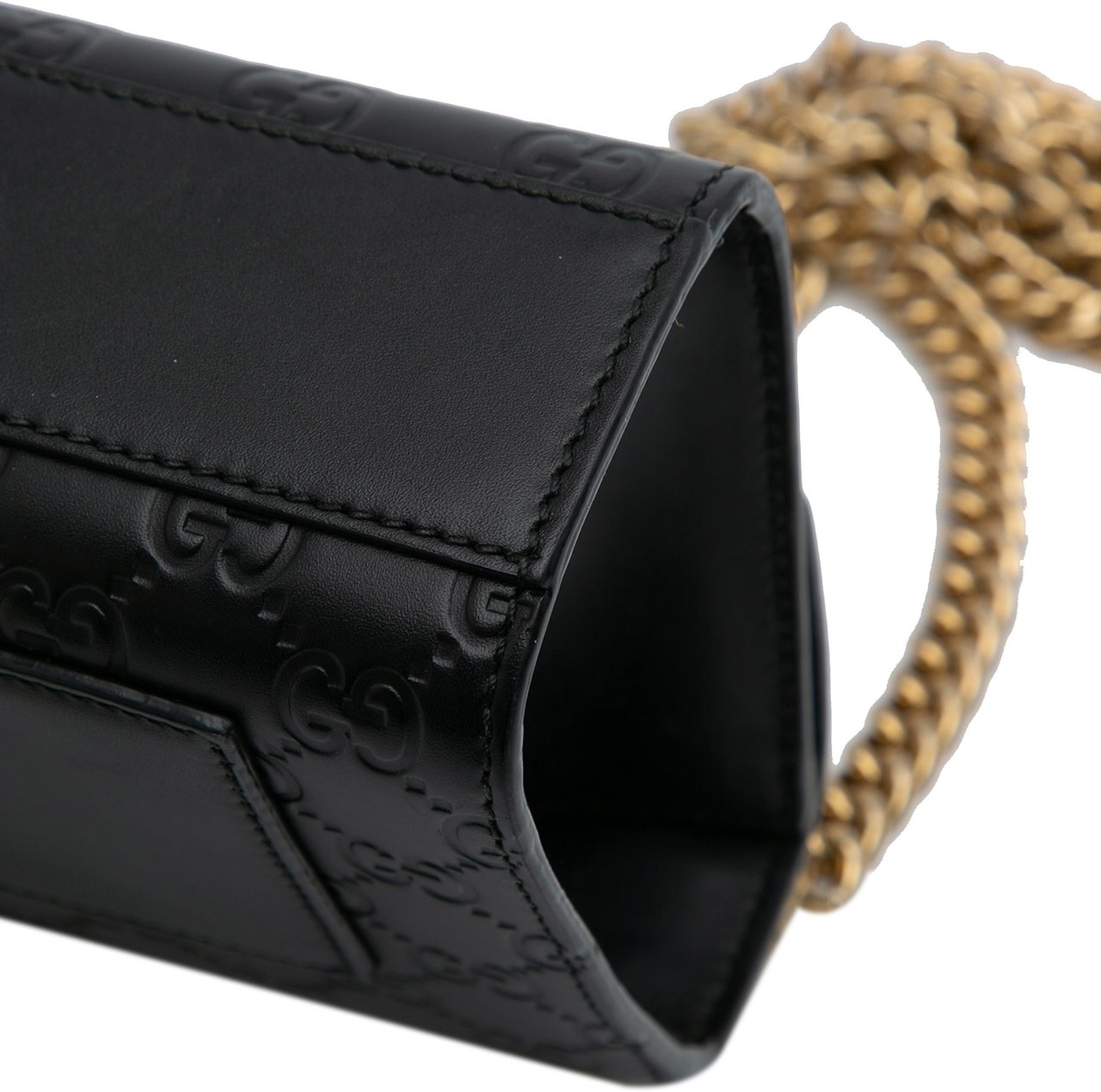 Gucci Small Guccissima Padlock Crossbody Zwart