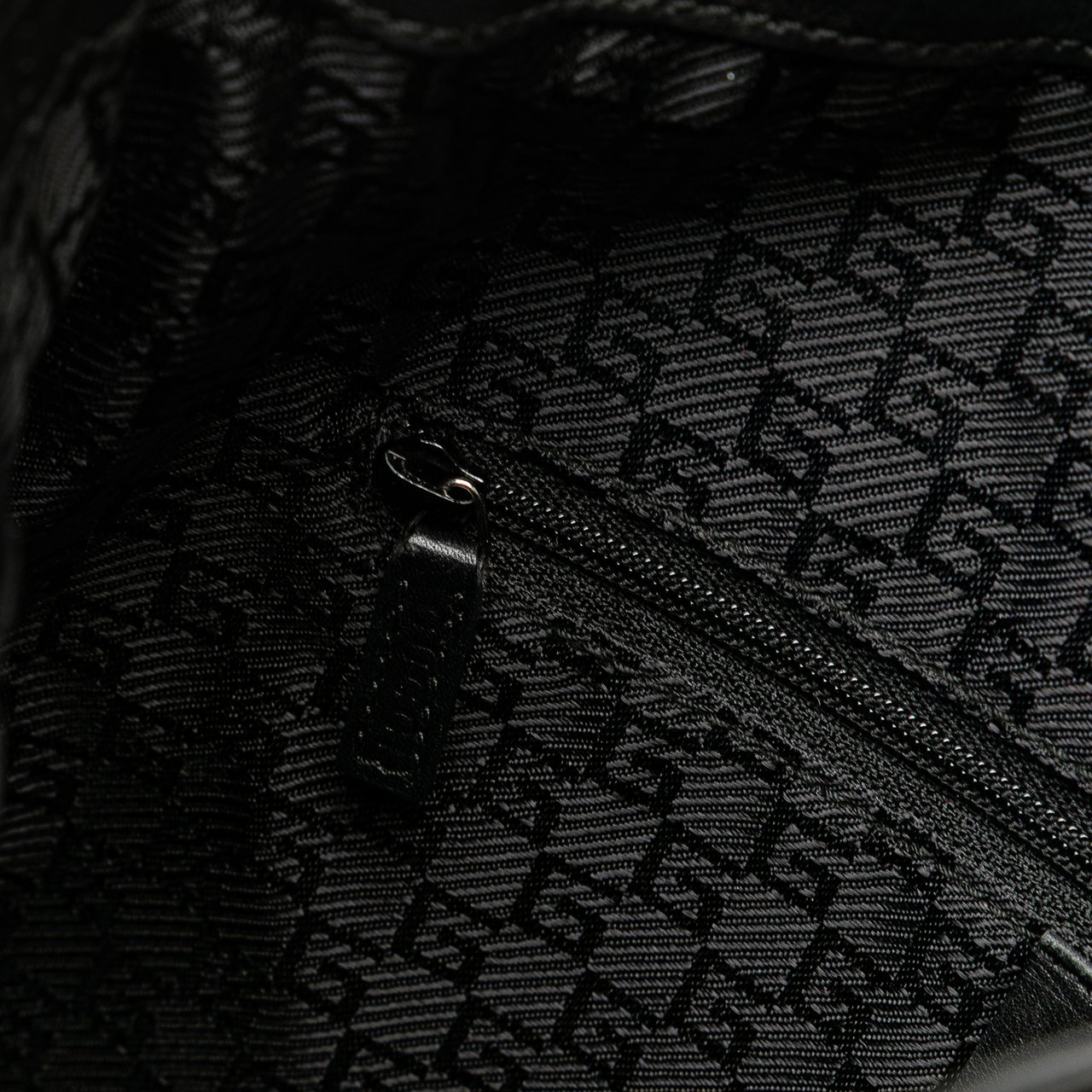 Gucci Leather Bamboo Satchel Zwart