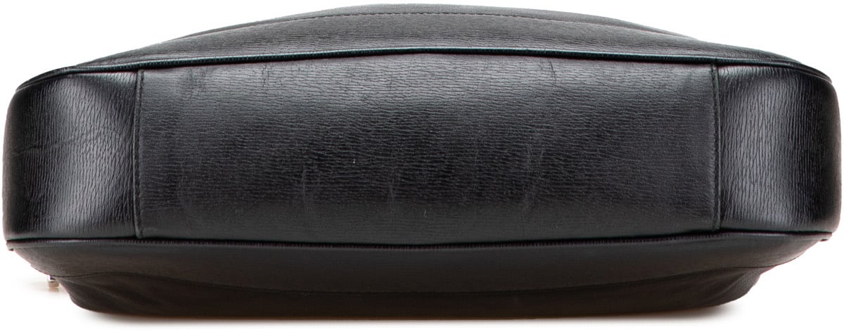 Gucci Leather Bamboo Satchel Zwart