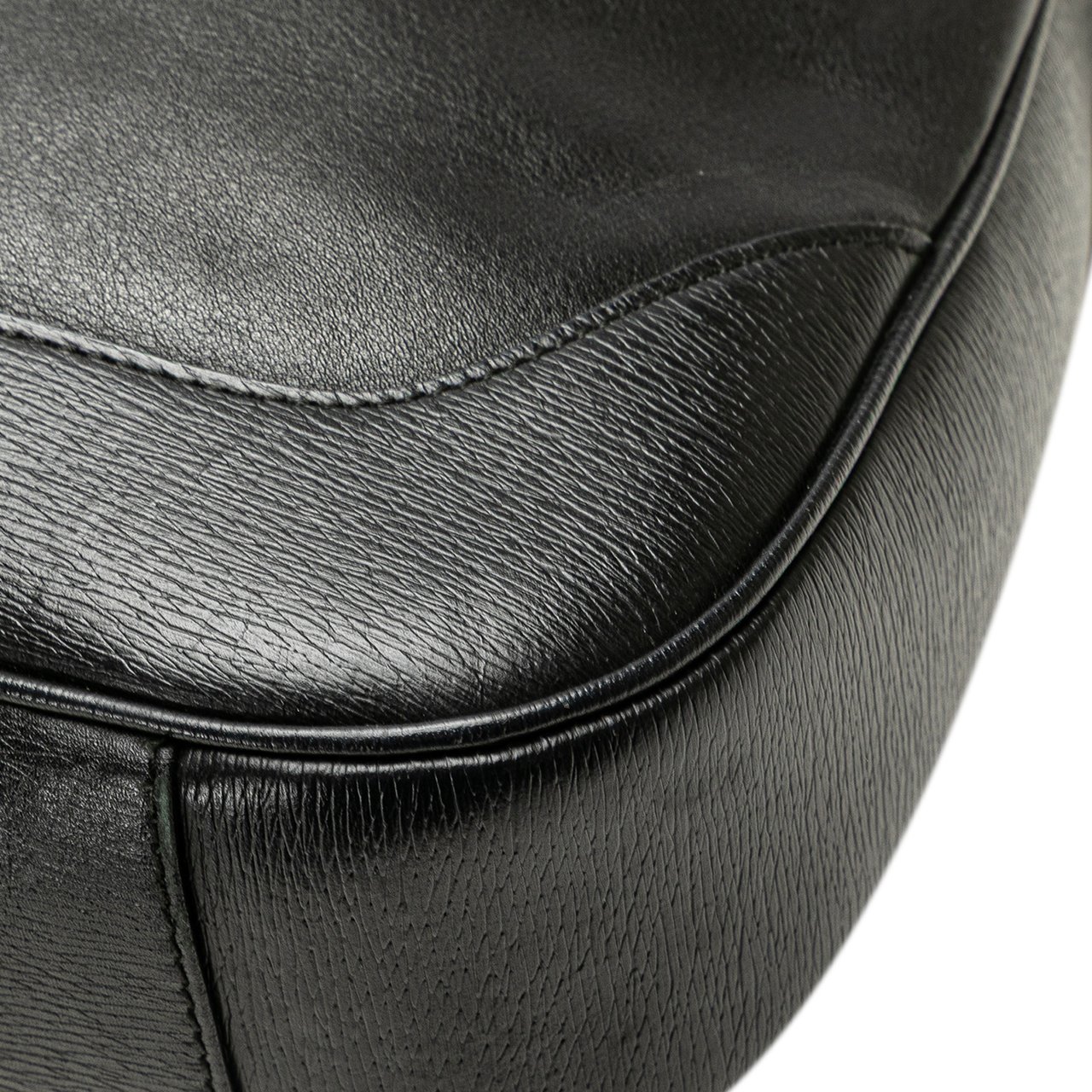 Gucci Leather Bamboo Satchel Zwart