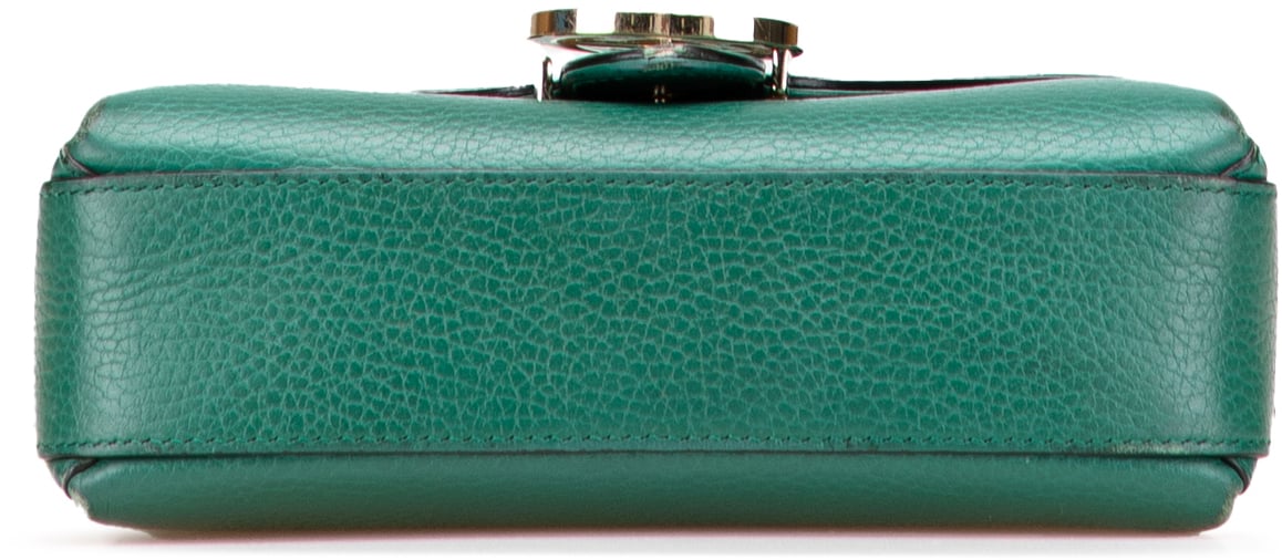 Gucci Small Dollar Calfskin Interlocking G Crossbody Groen