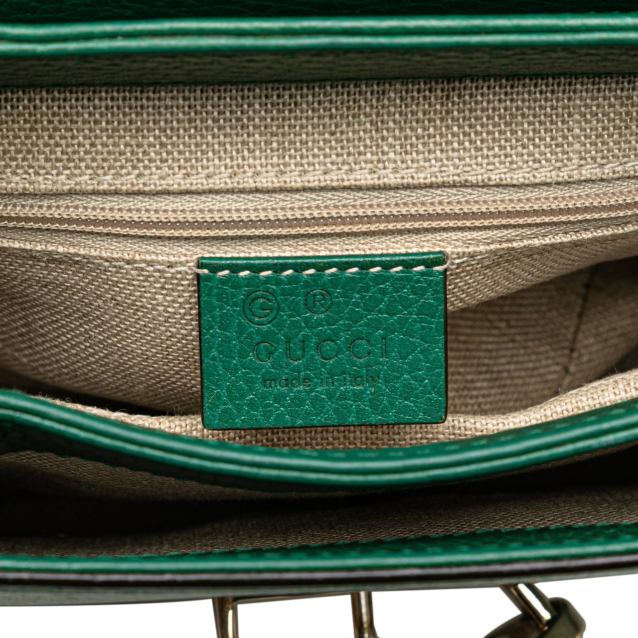 Gucci Small Dollar Calfskin Interlocking G Crossbody Groen