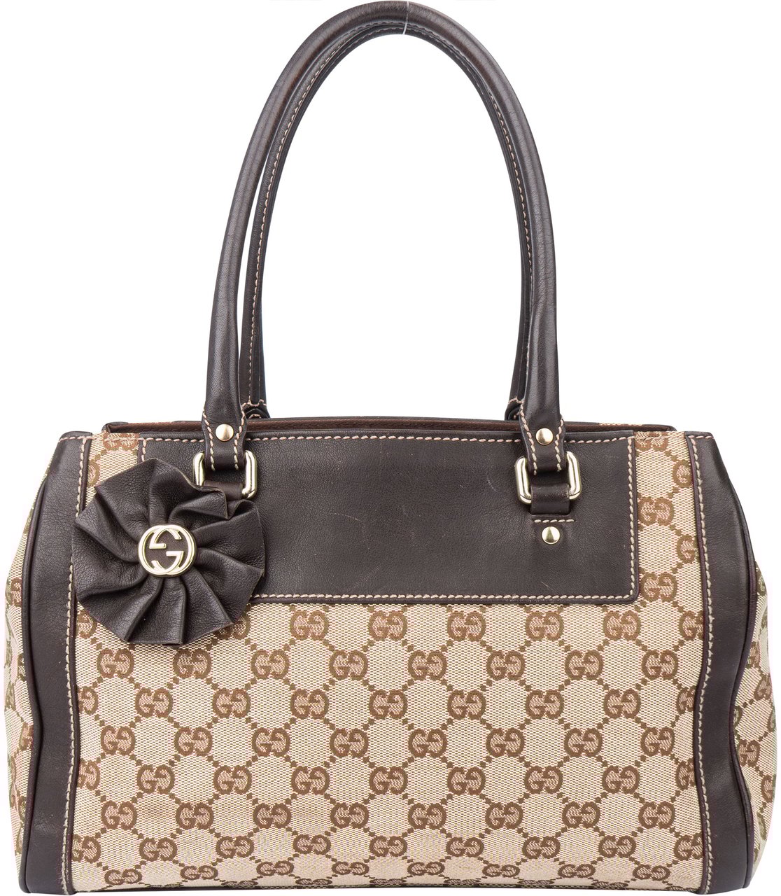 Gucci Gucci GG Monogram Leather Flower Handbag Divers