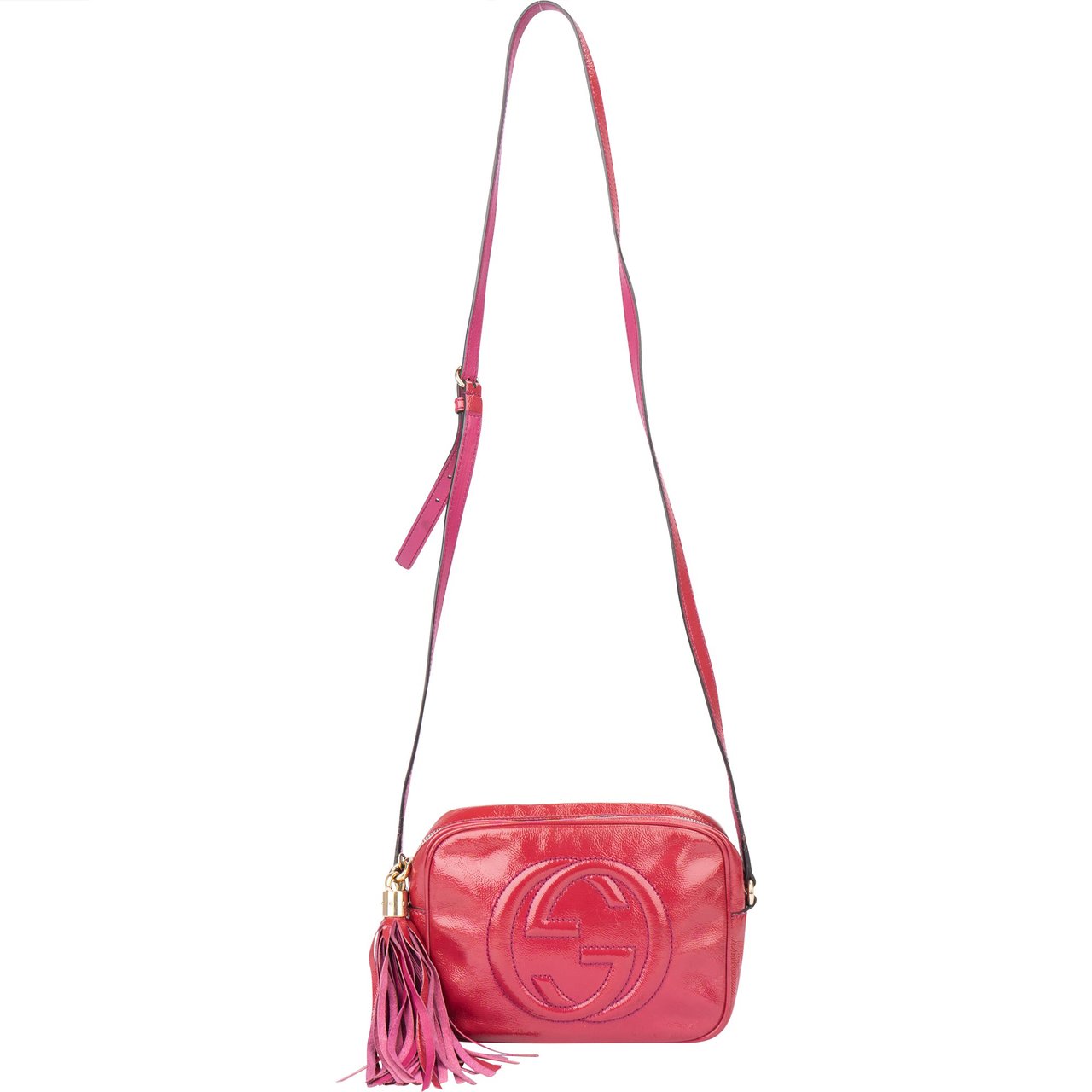 Gucci Gucci Patent Leather GG Soho Crossbody Bag Divers
