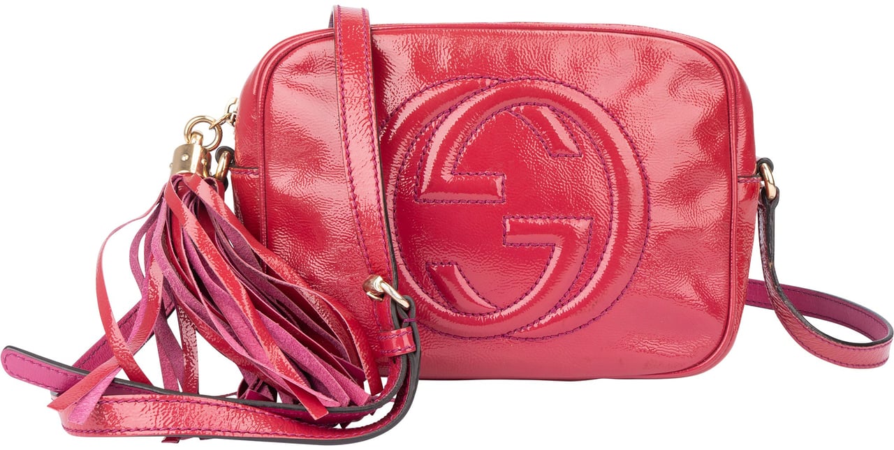 Gucci Gucci Patent Leather GG Soho Crossbody Bag Divers