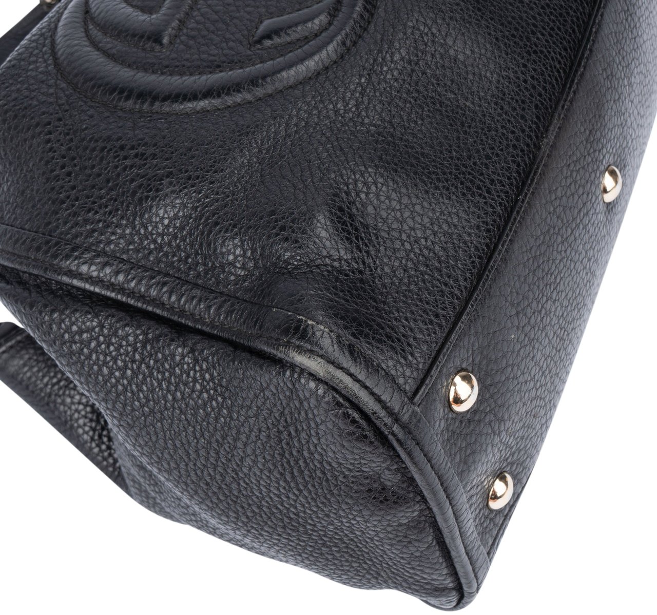 Gucci Gucci Leather GG Soho Handbag Zwart