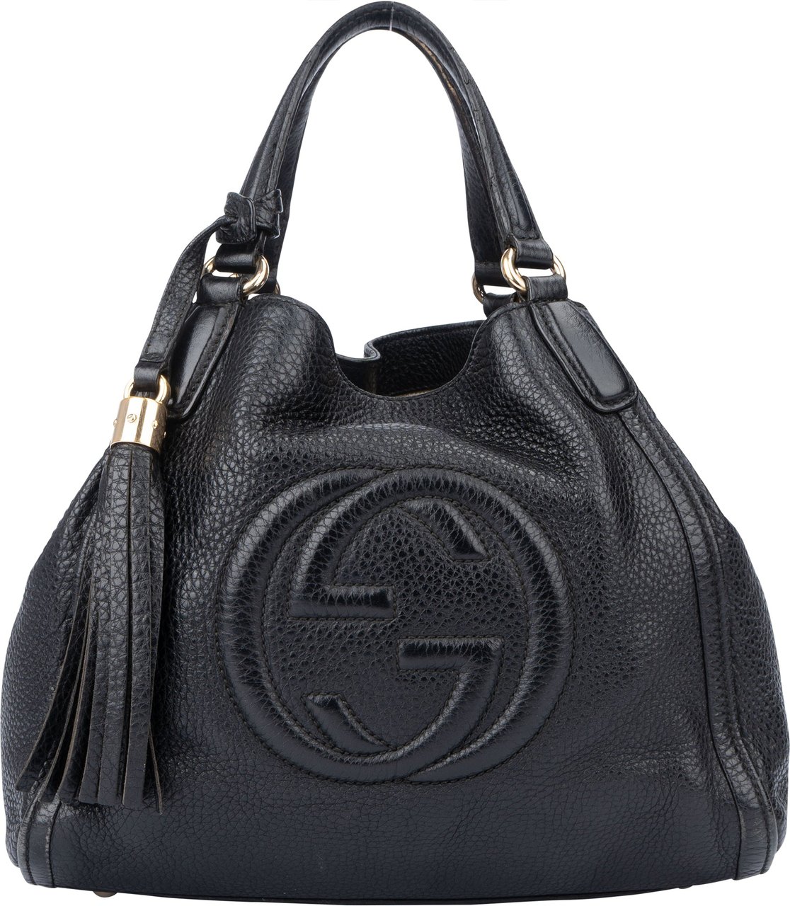 Gucci Gucci Leather GG Soho Handbag Zwart