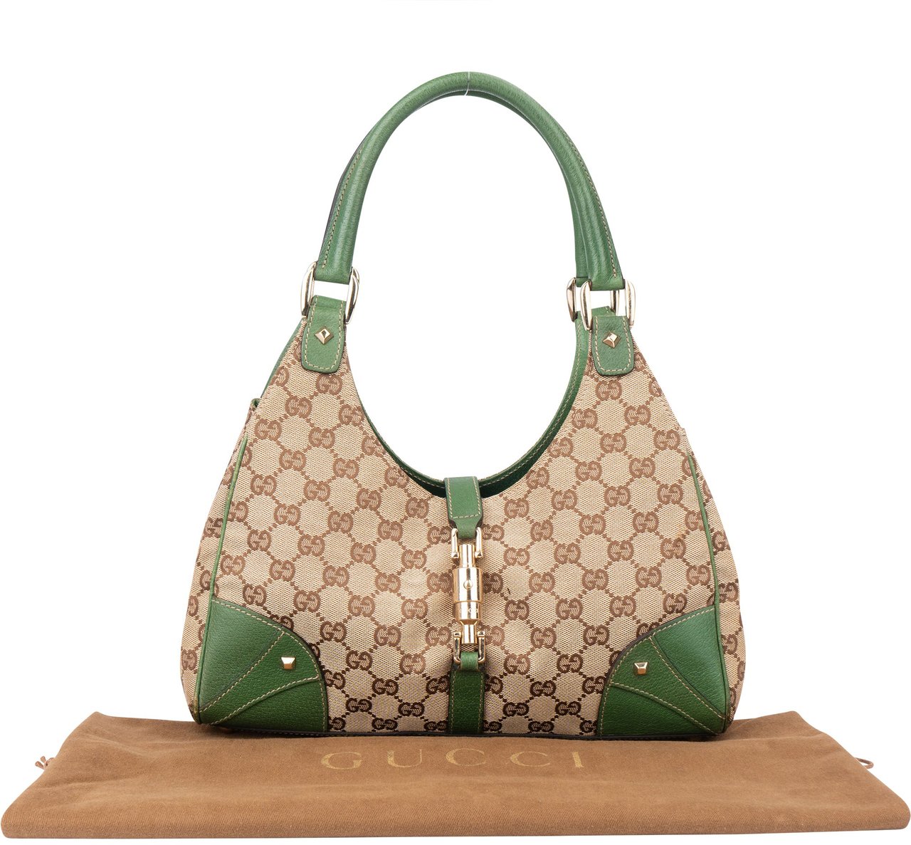 Gucci Gucci GG Monogram Spikes Jackie Handbag Divers