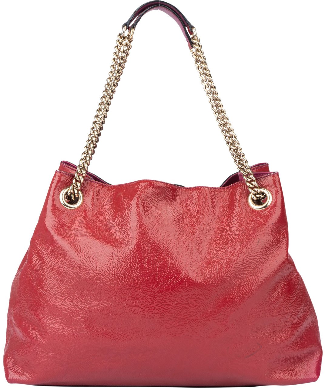 Gucci Gucci Patent Leather GG Soho Crossbody Bag Roze
