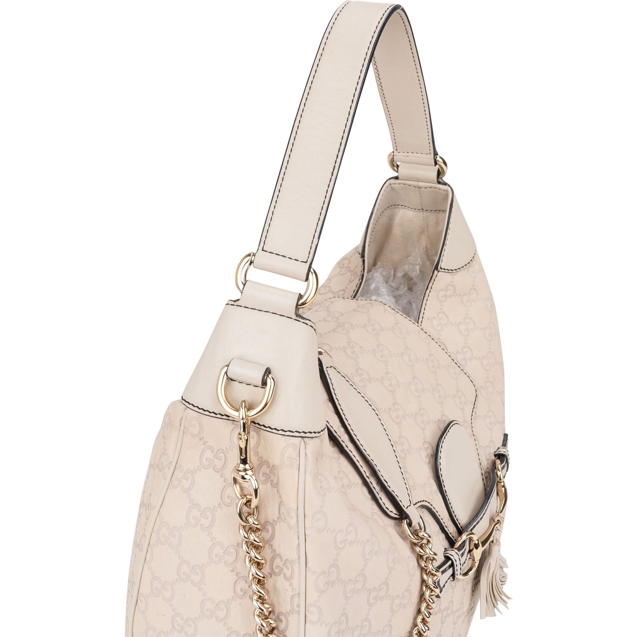 Gucci Gucci GG Leather Monogram Horsebit Emily Hobo Bag Divers