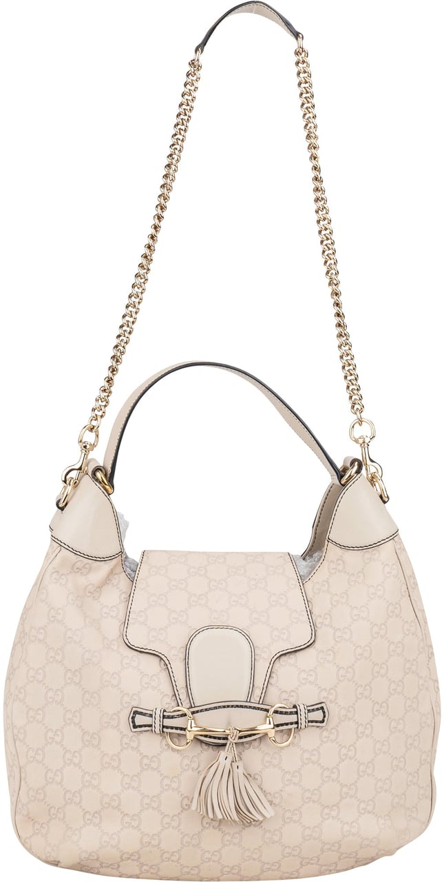 Gucci Gucci GG Leather Monogram Horsebit Emily Hobo Bag Divers