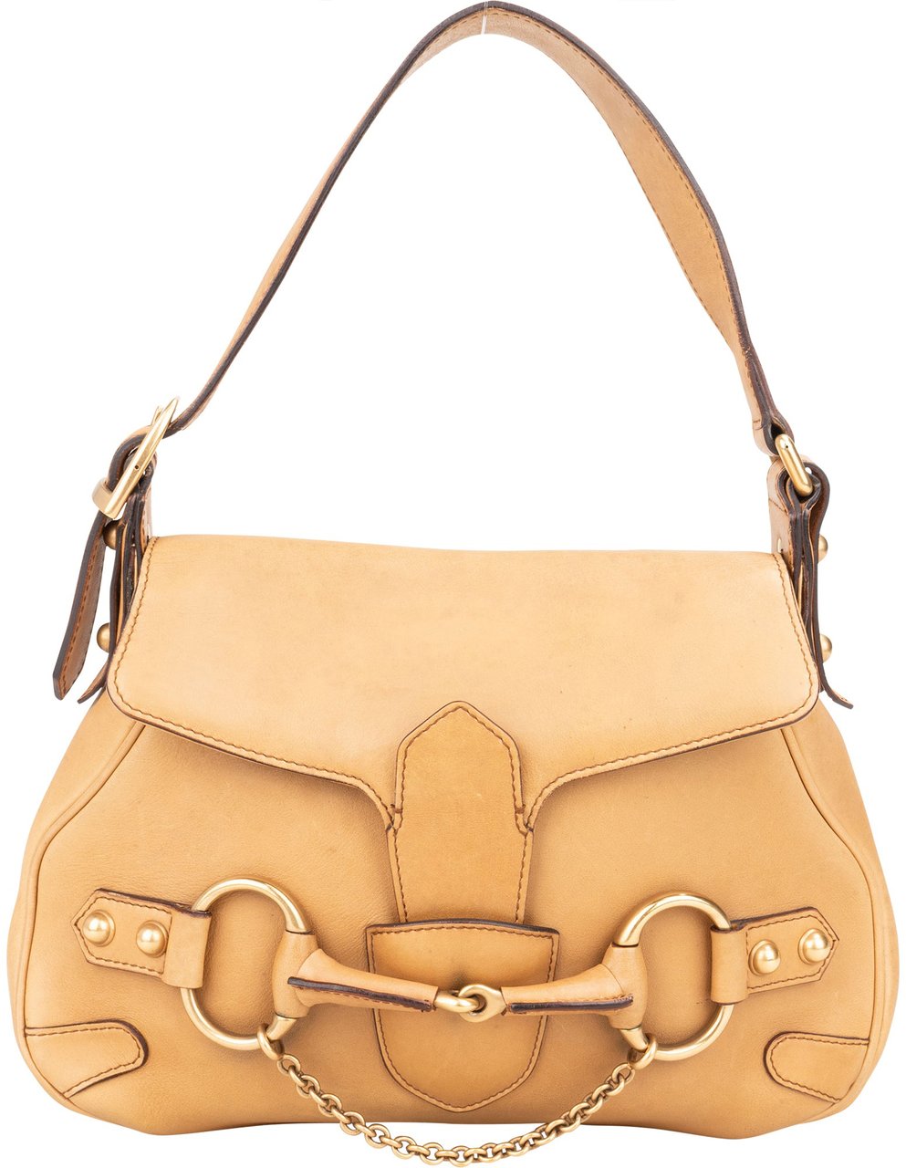 Gucci Gucci Classic Leather Horsebit By Tom Ford Handbag Beige