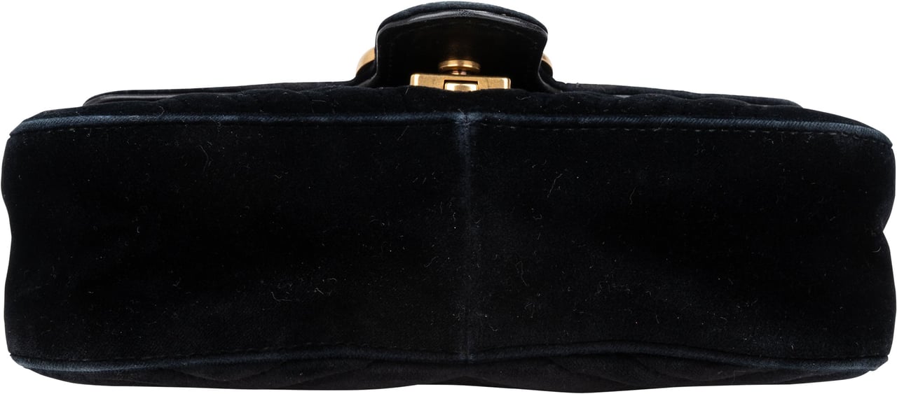Gucci Gucci Black Satin Marmont Crossbody Bag Divers