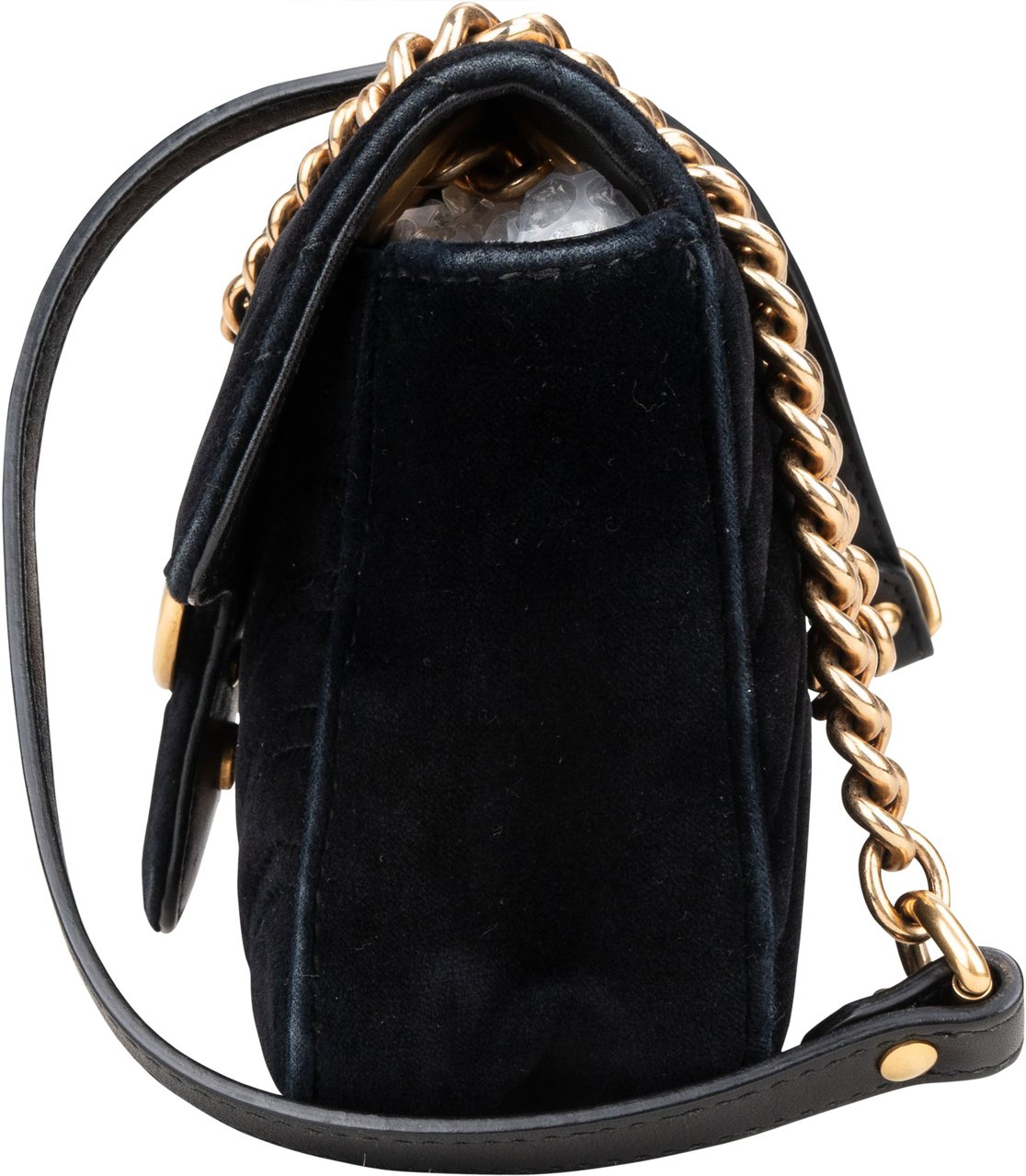 Gucci Gucci Black Satin Marmont Crossbody Bag Divers
