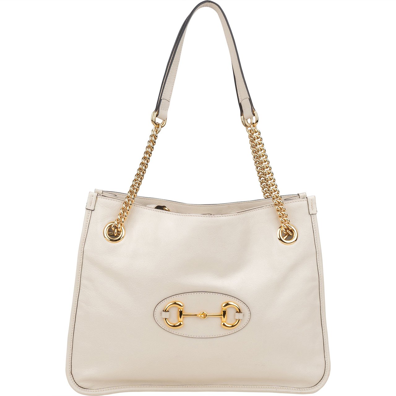 Gucci Gucci White Leather Horsebit 1955 Shoulder Bag Divers