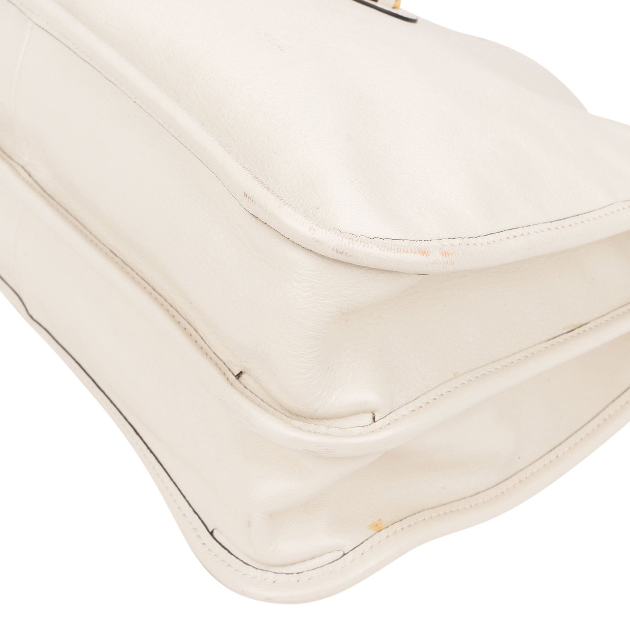 Gucci Gucci White Leather Horsebit 1955 Shoulder Bag Divers