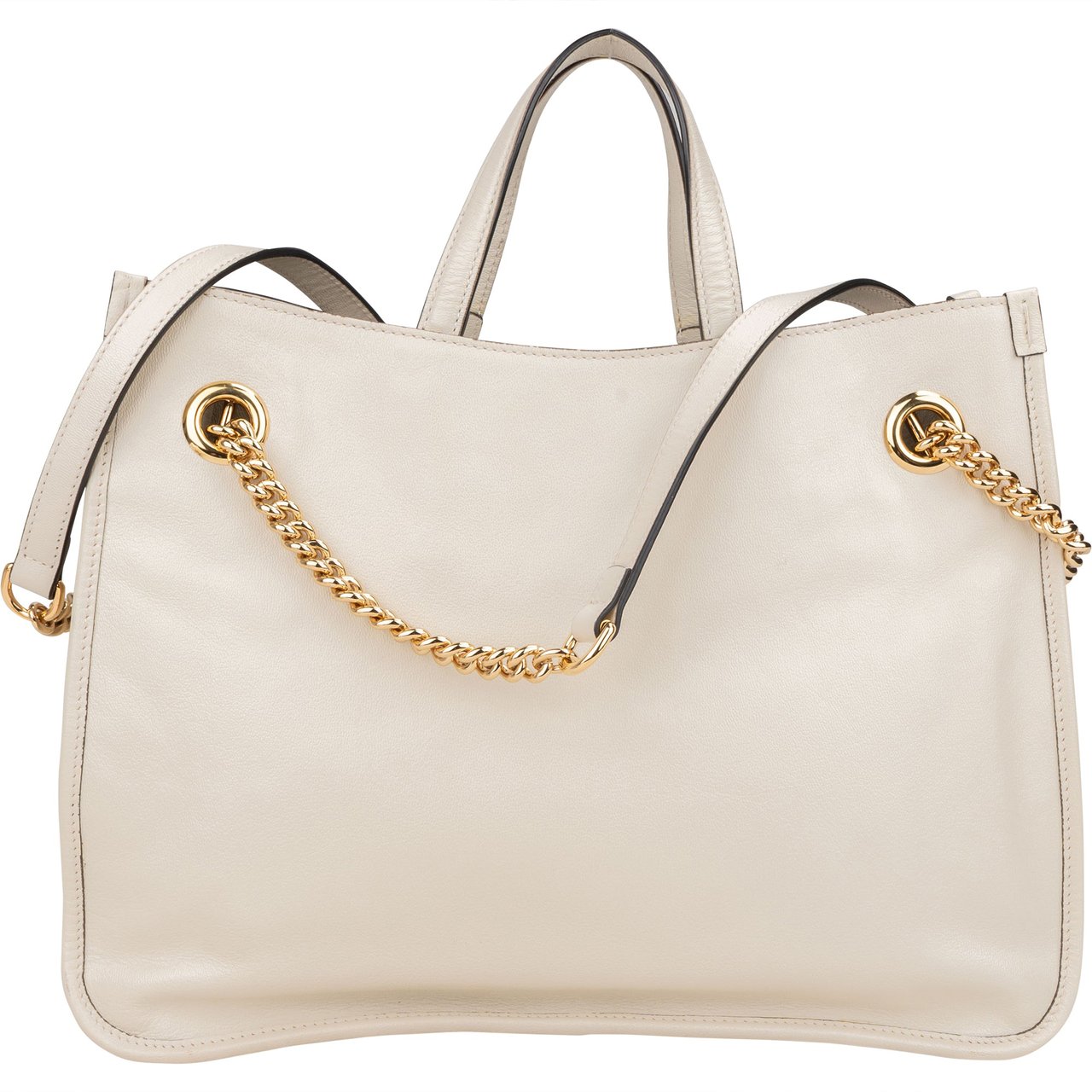 Gucci Gucci White Leather Horsebit 1955 Shoulder Bag Divers