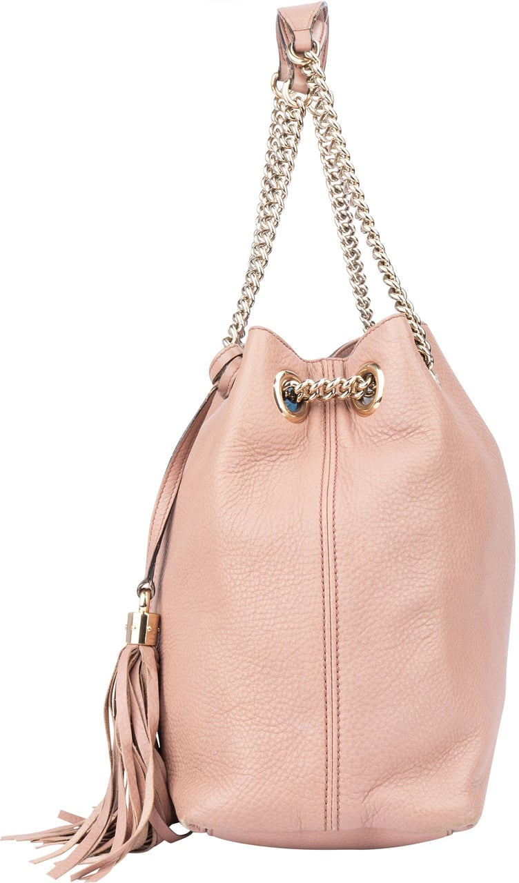 Gucci Gucci Pink Leather Soho Crossbody Bag Roze