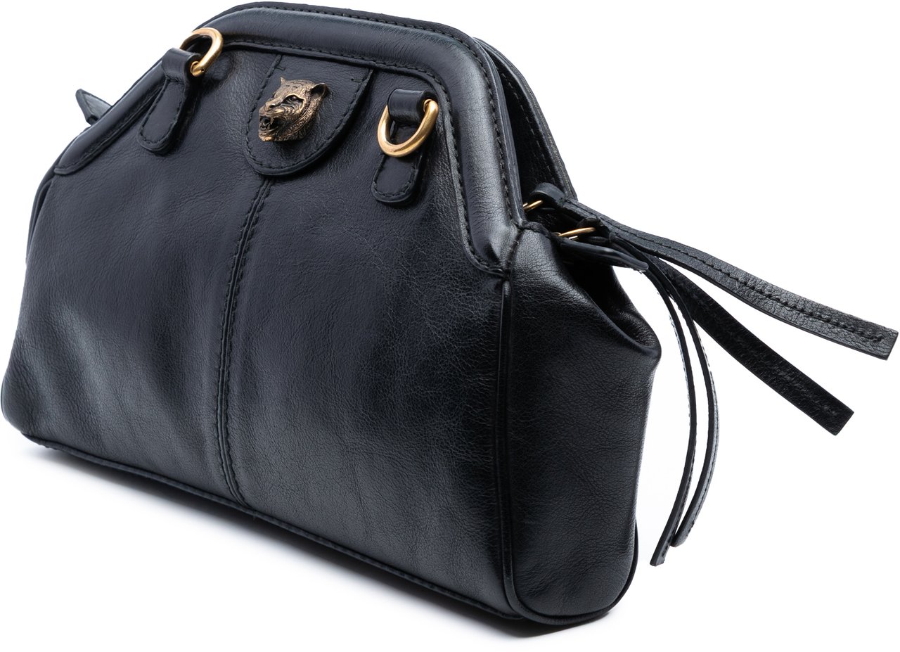 Gucci Small Leather Re(belle) Crossbody Zwart