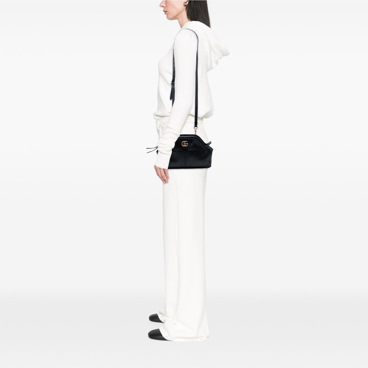 Gucci Small Leather Re(belle) Crossbody Zwart