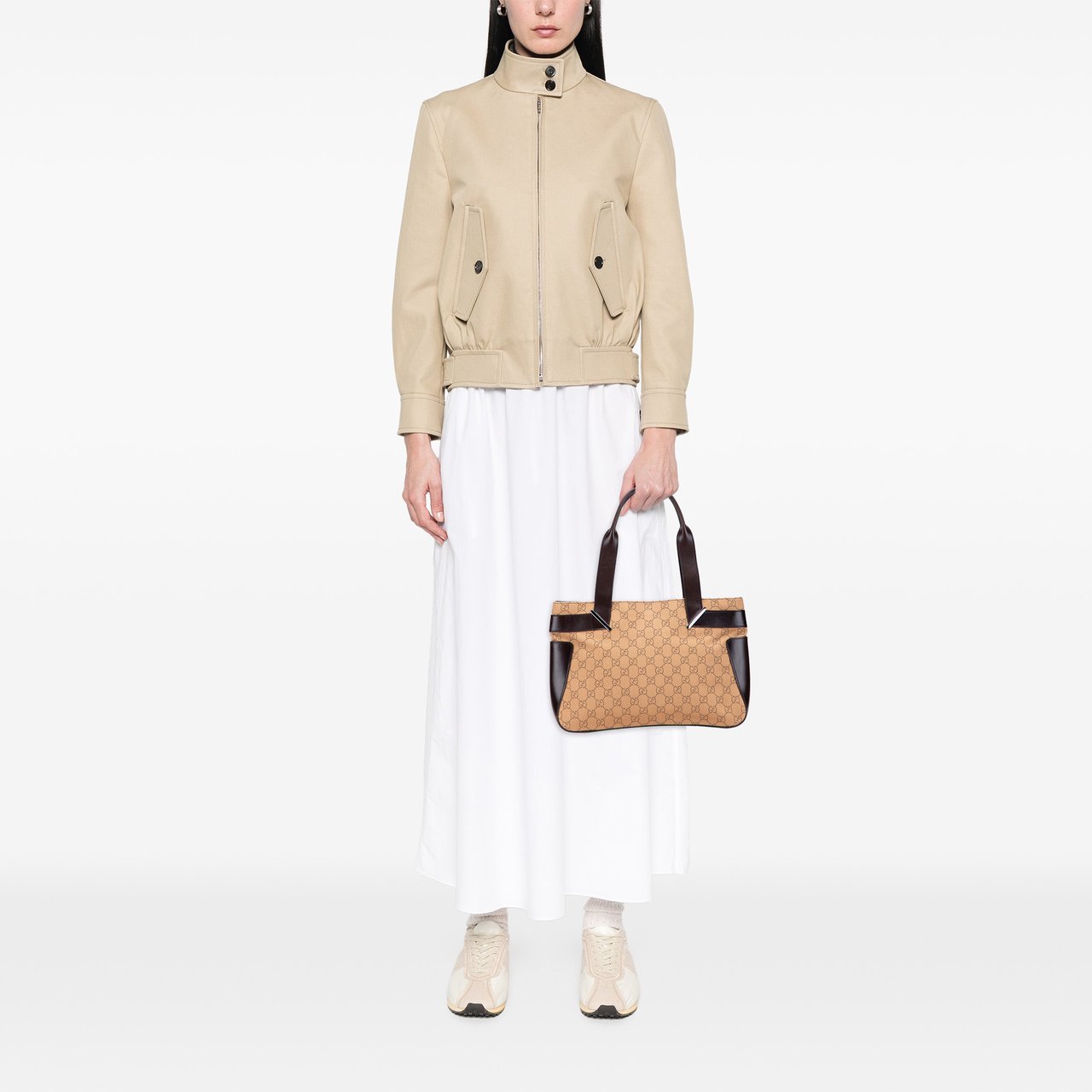 Gucci GG Canvas Tote Bruin