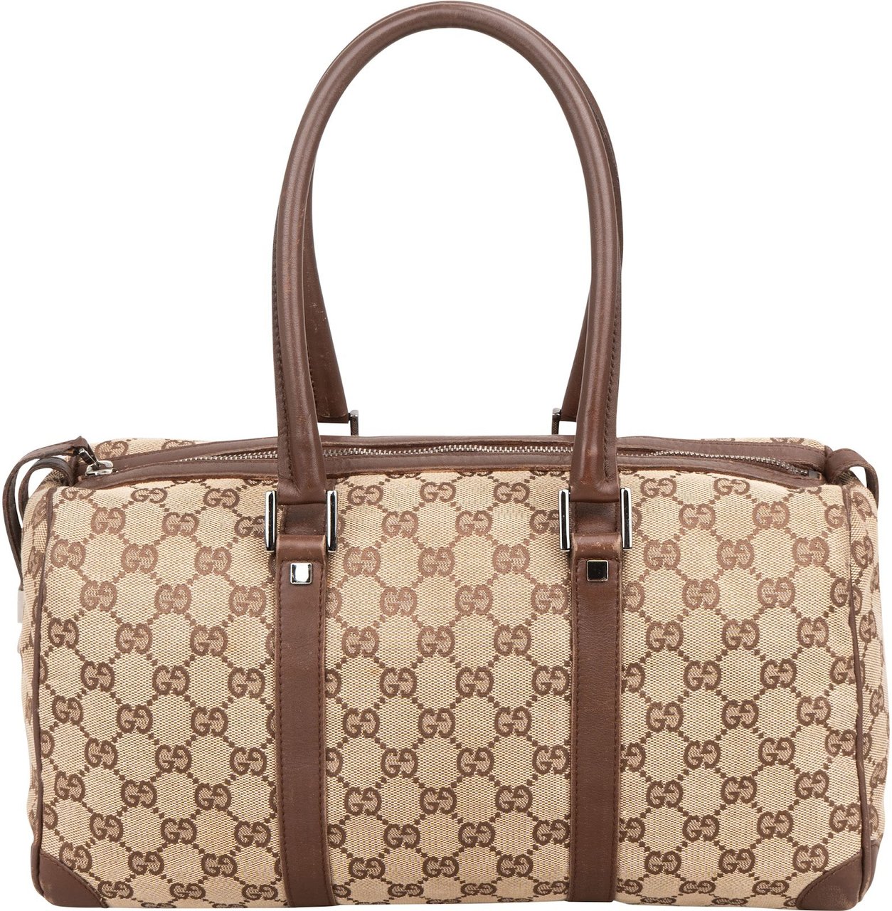 Gucci Monogram GG Boston Handbag Beige