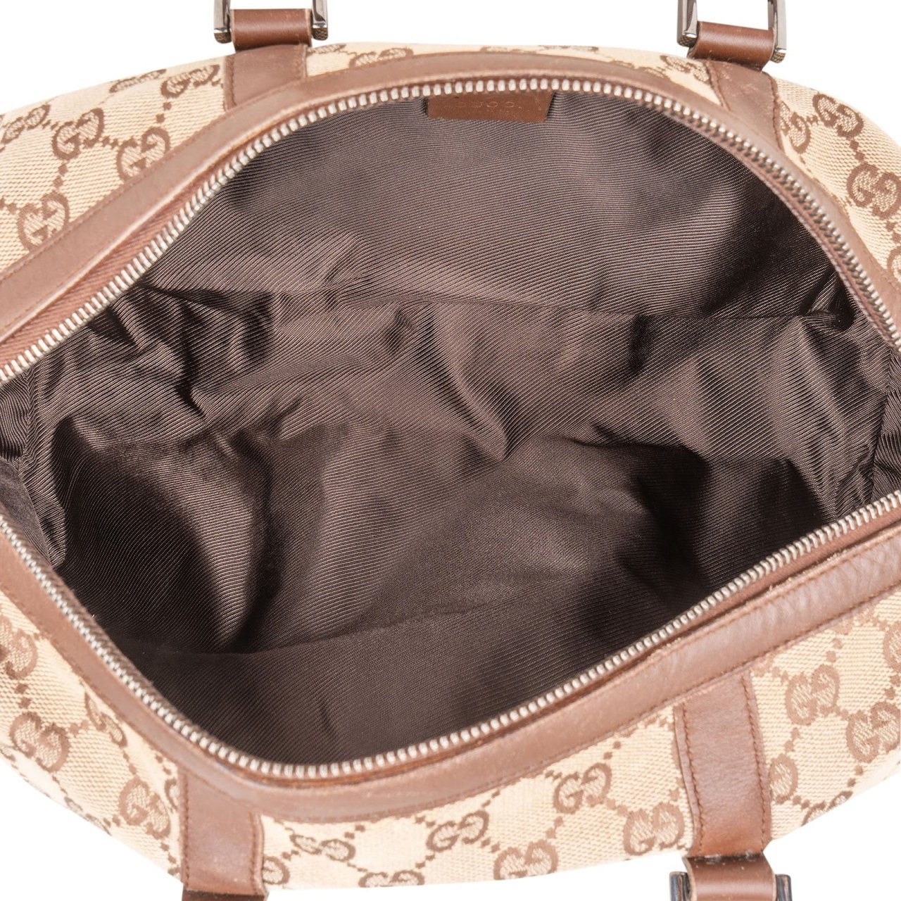 Gucci Monogram GG Boston Handbag Beige