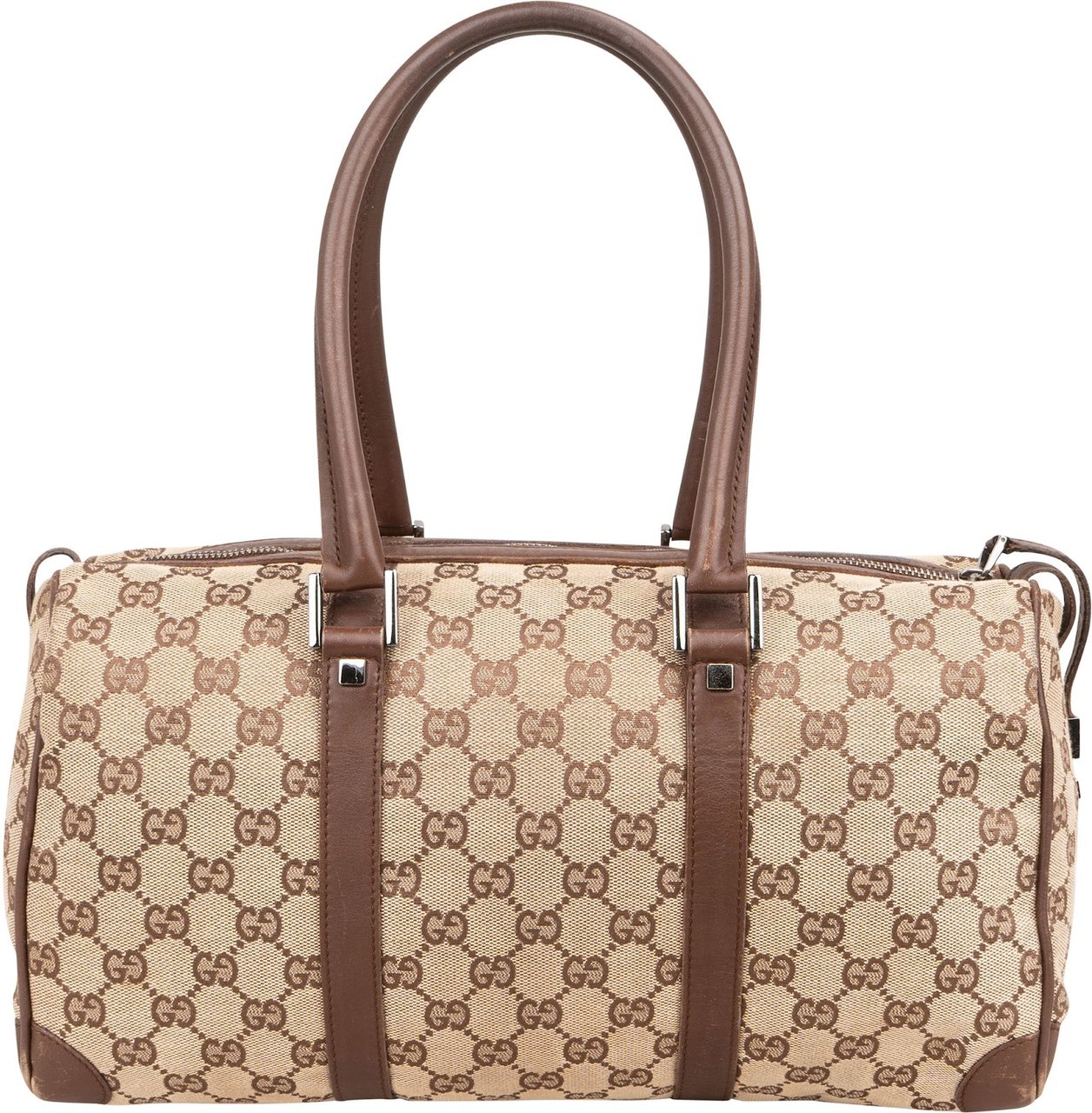 Gucci Monogram GG Boston Handbag Beige