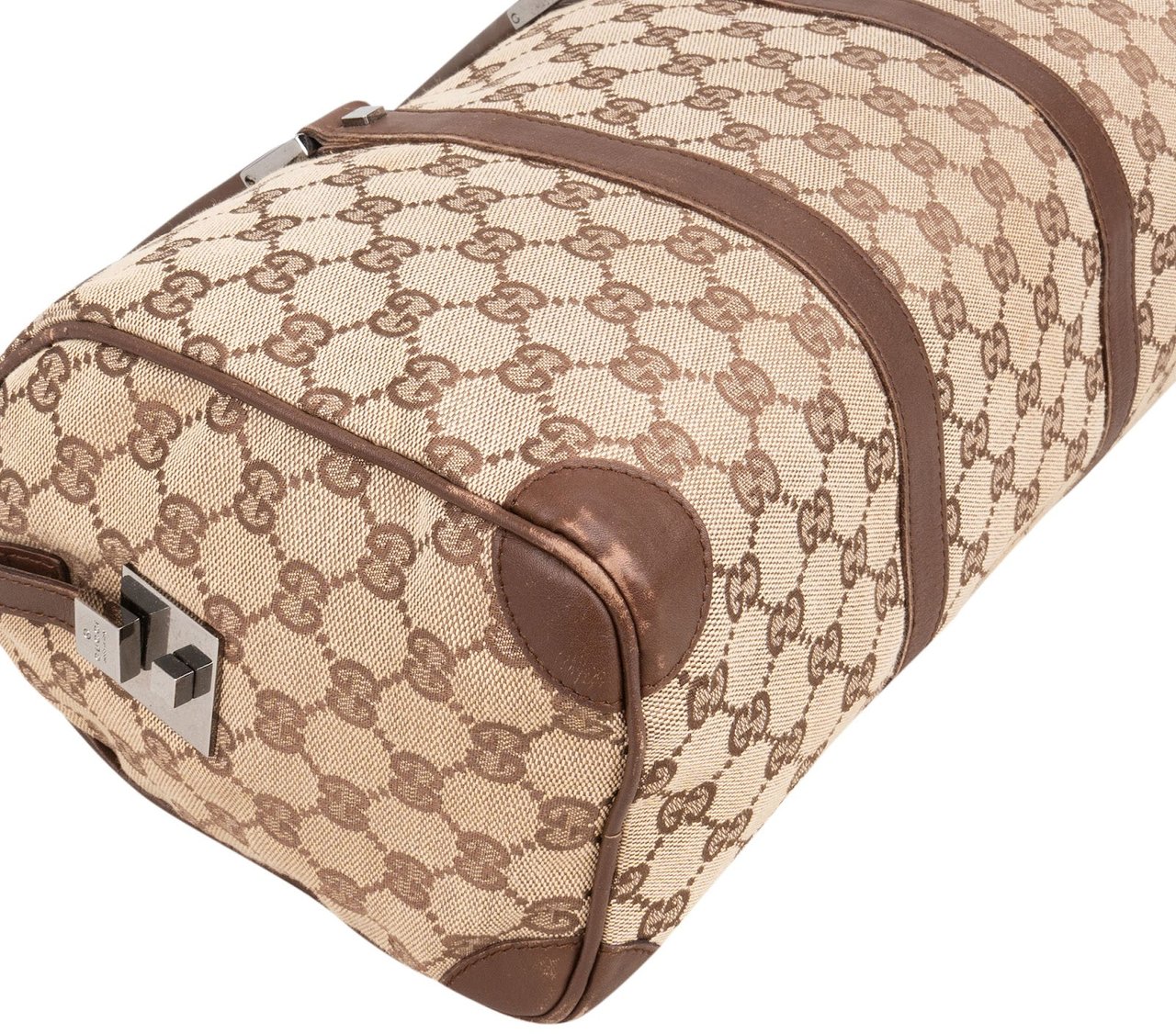 Gucci Monogram GG Boston Handbag Beige