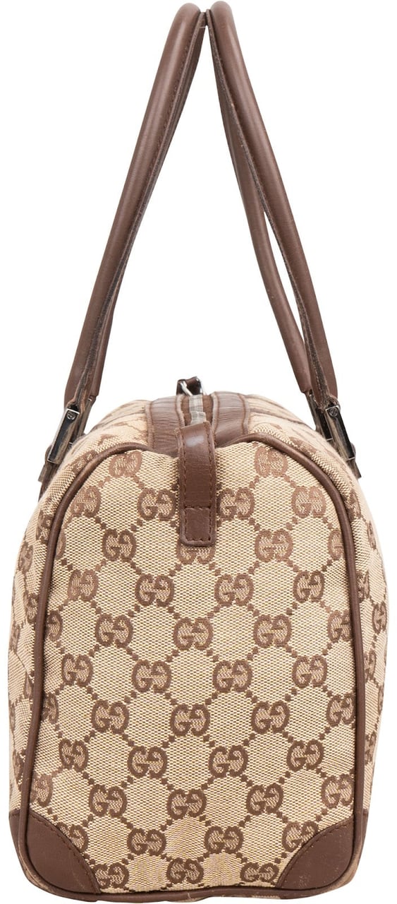 Gucci Monogram GG Boston Handbag Beige