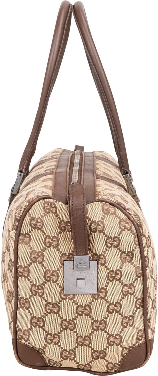 Gucci Monogram GG Boston Handbag Beige