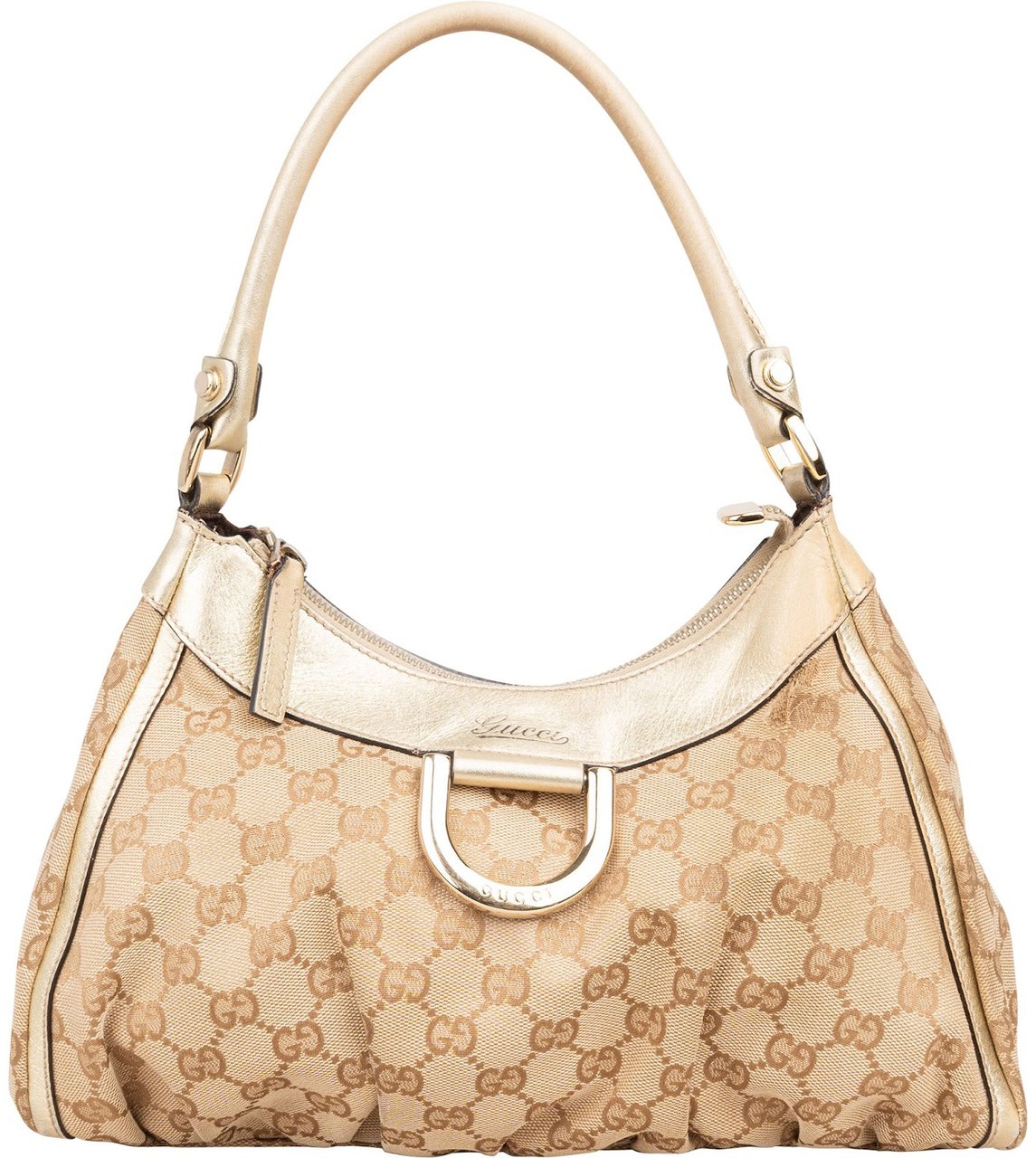 Gucci Gucci Monogram GG Abbey D-Ring Shoulder Bag Beige
