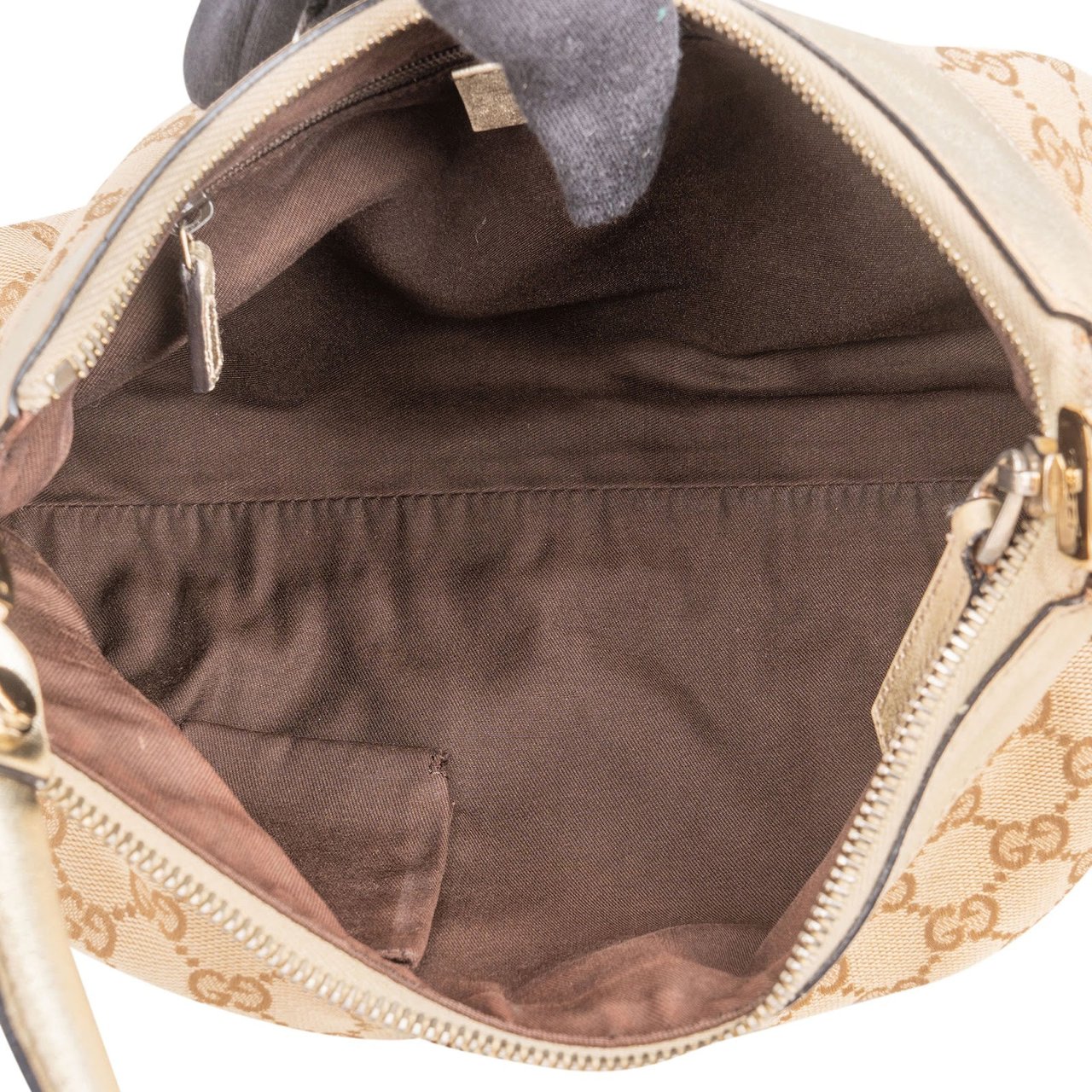Gucci Gucci Monogram GG Abbey D-Ring Shoulder Bag Beige