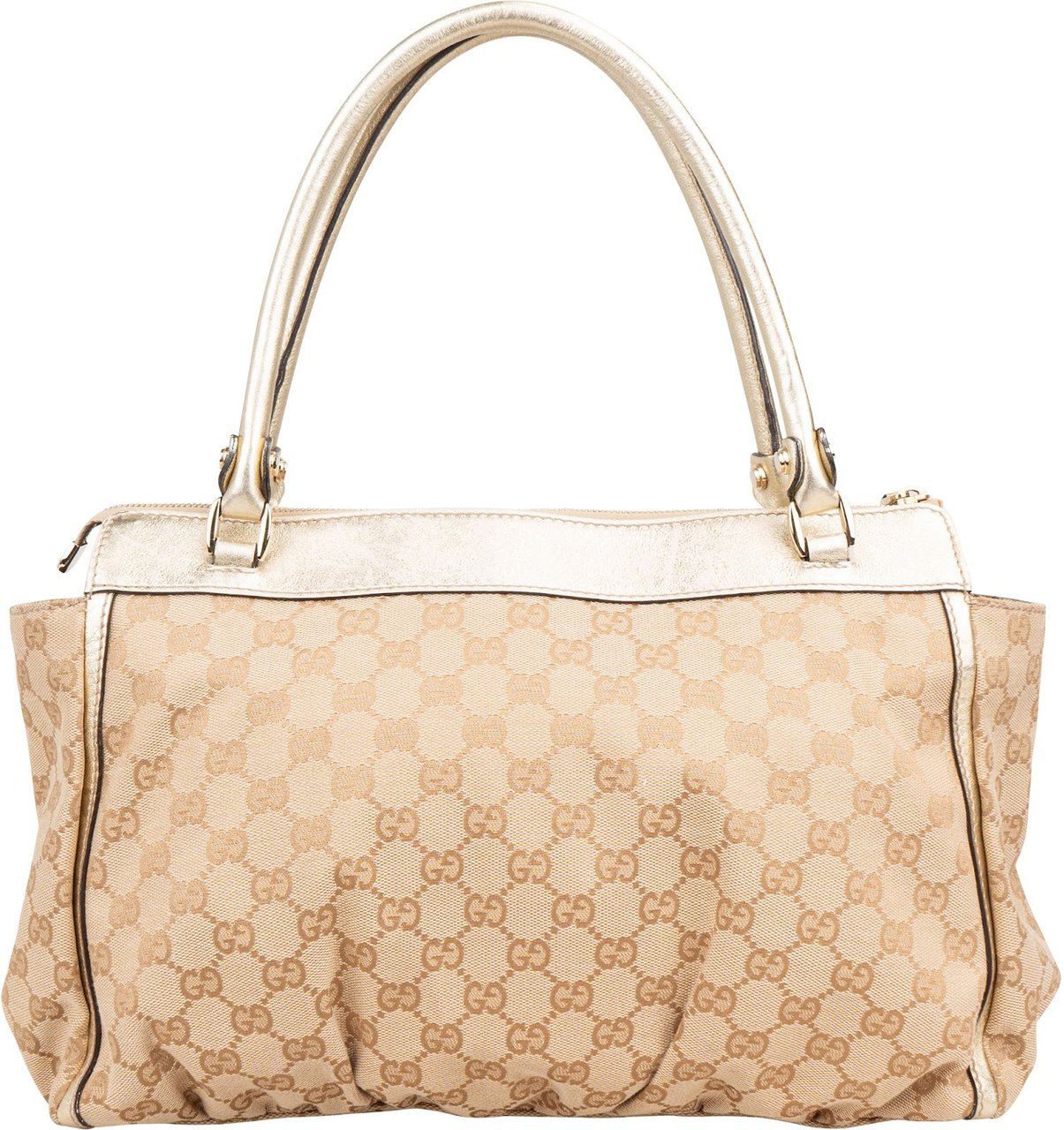Gucci Gucci Monogram GG Canvas Abbey D-Ring Tote Shoulder Bag Beige