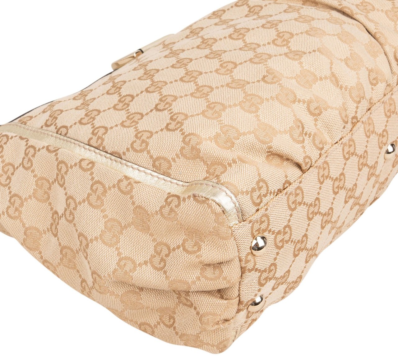 Gucci Gucci Monogram GG Canvas Abbey D-Ring Tote Shoulder Bag Beige