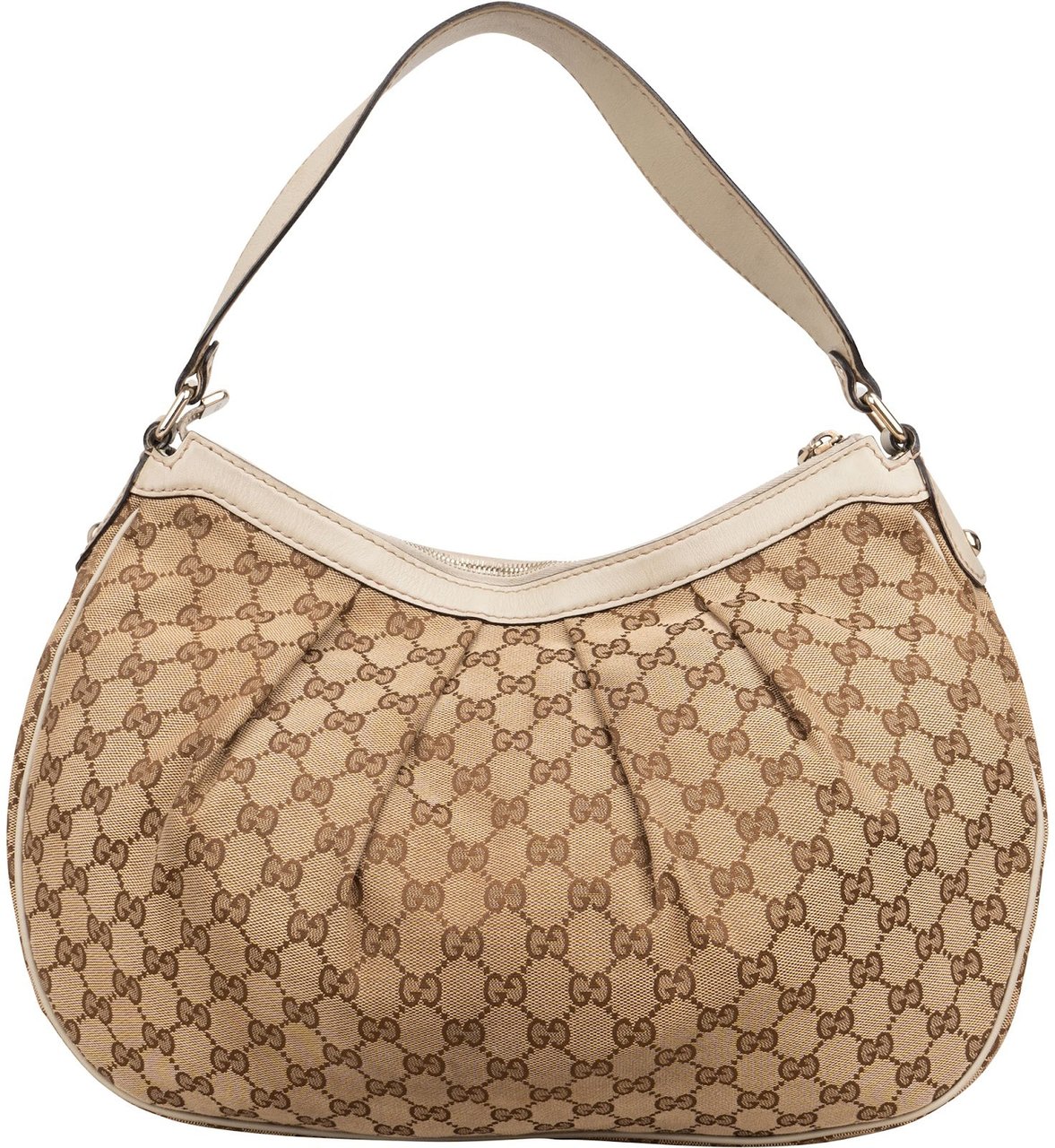 Gucci Gucci Monogram GG Sukey Shoulder Bag Beige