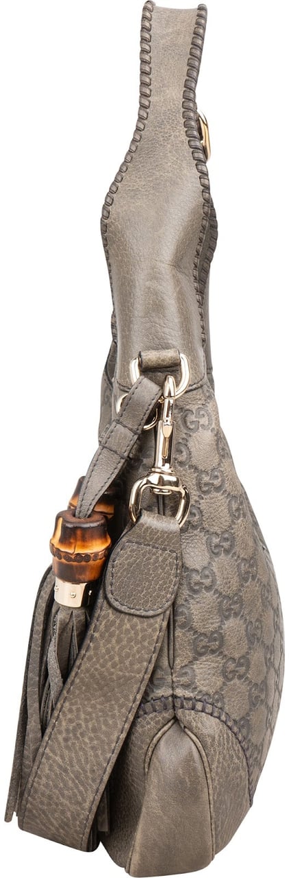 Gucci Guccissima Leather GG Jackie Shoulder Bag Beige