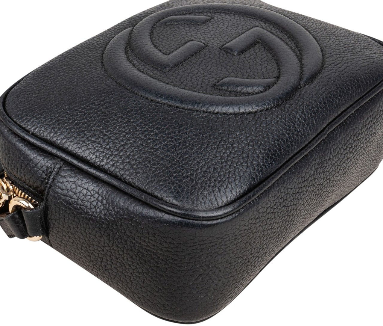 Gucci Leather GG Soho Crossbody Bag Blauw