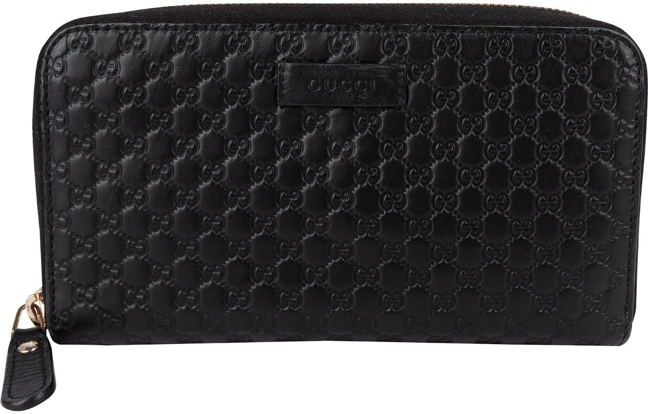 Gucci Microguccissima Leather Zip Around Wallet Zwart