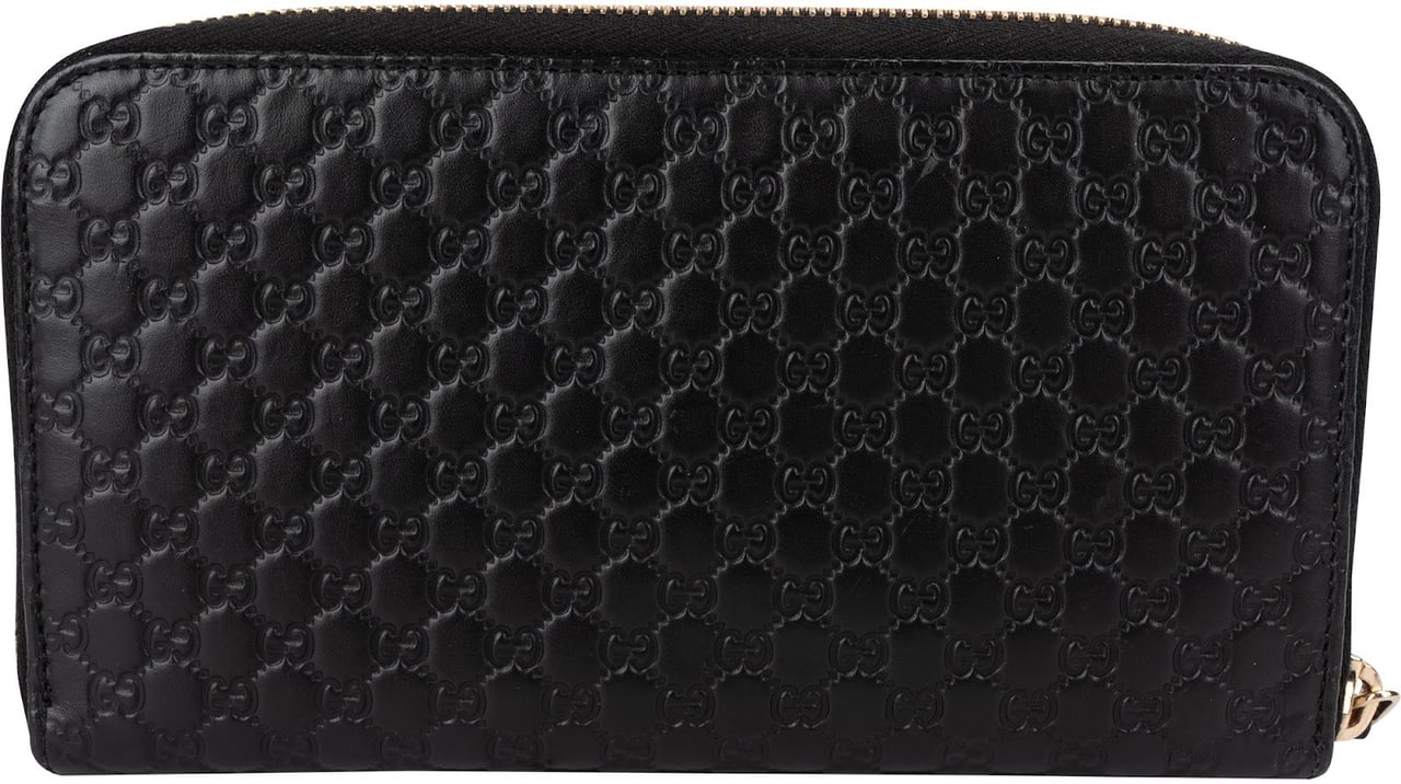 Gucci Microguccissima Leather Zip Around Wallet Zwart