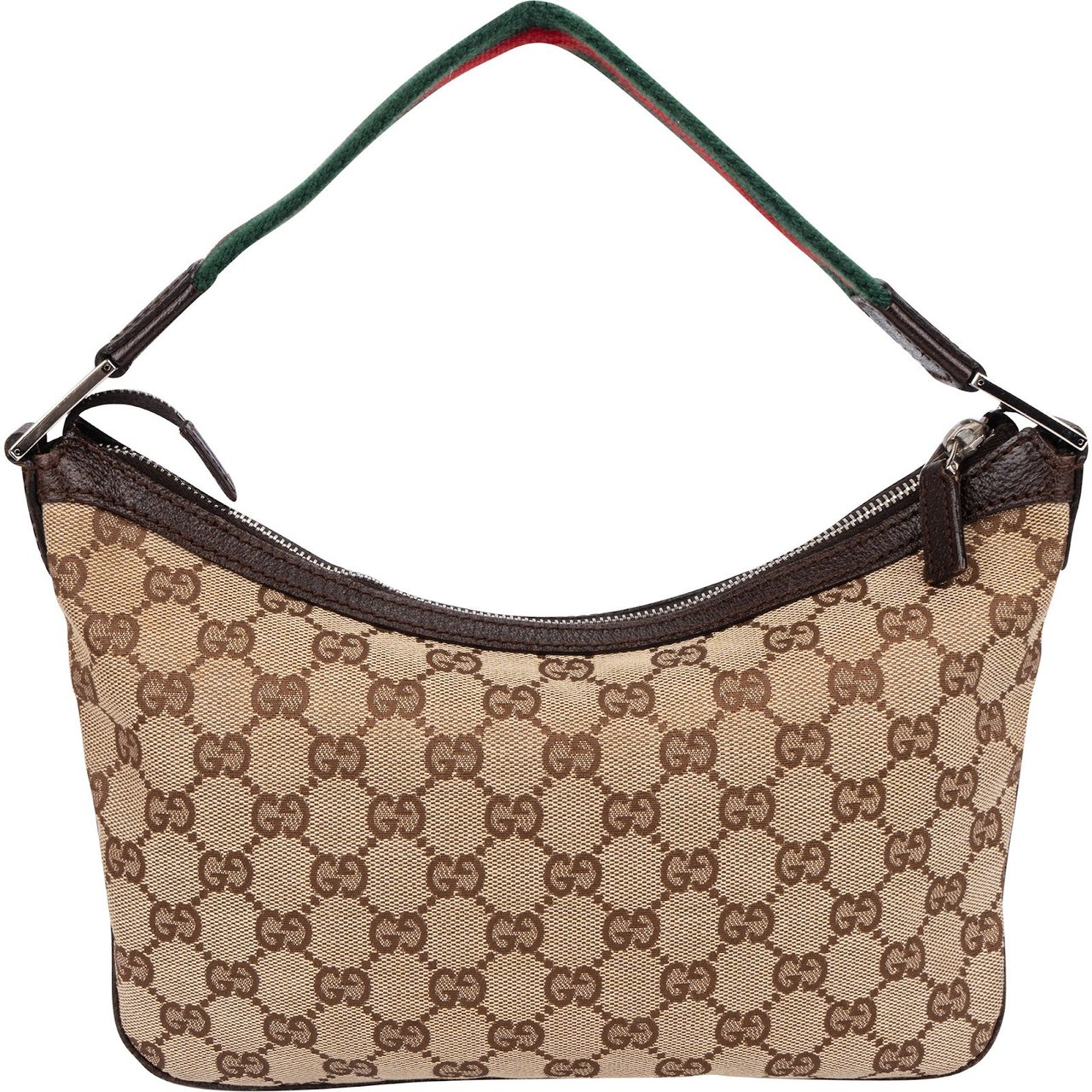 Gucci Gucci Monogram GG Web Stripe Multi Small Shoulder Bag Beige